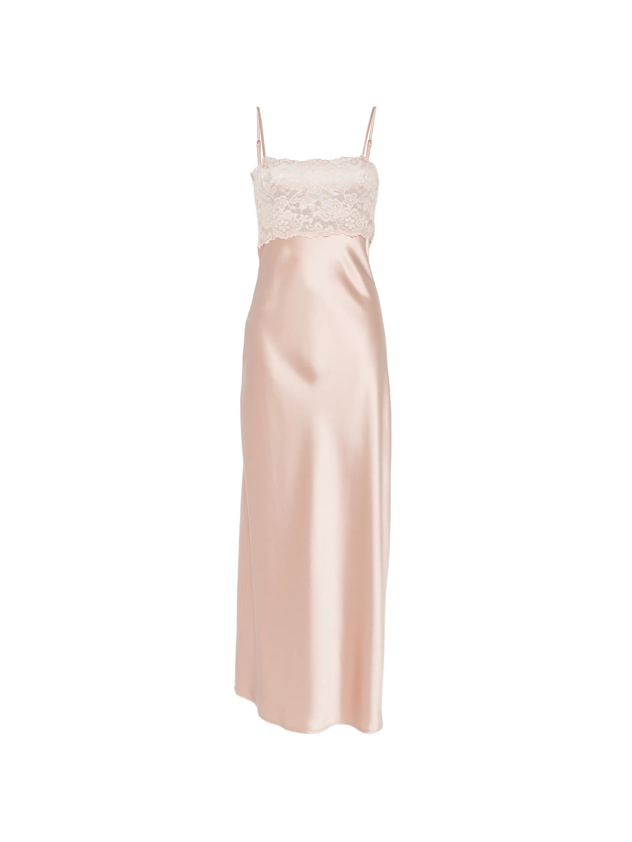 Myra lace-panel maxi dress
