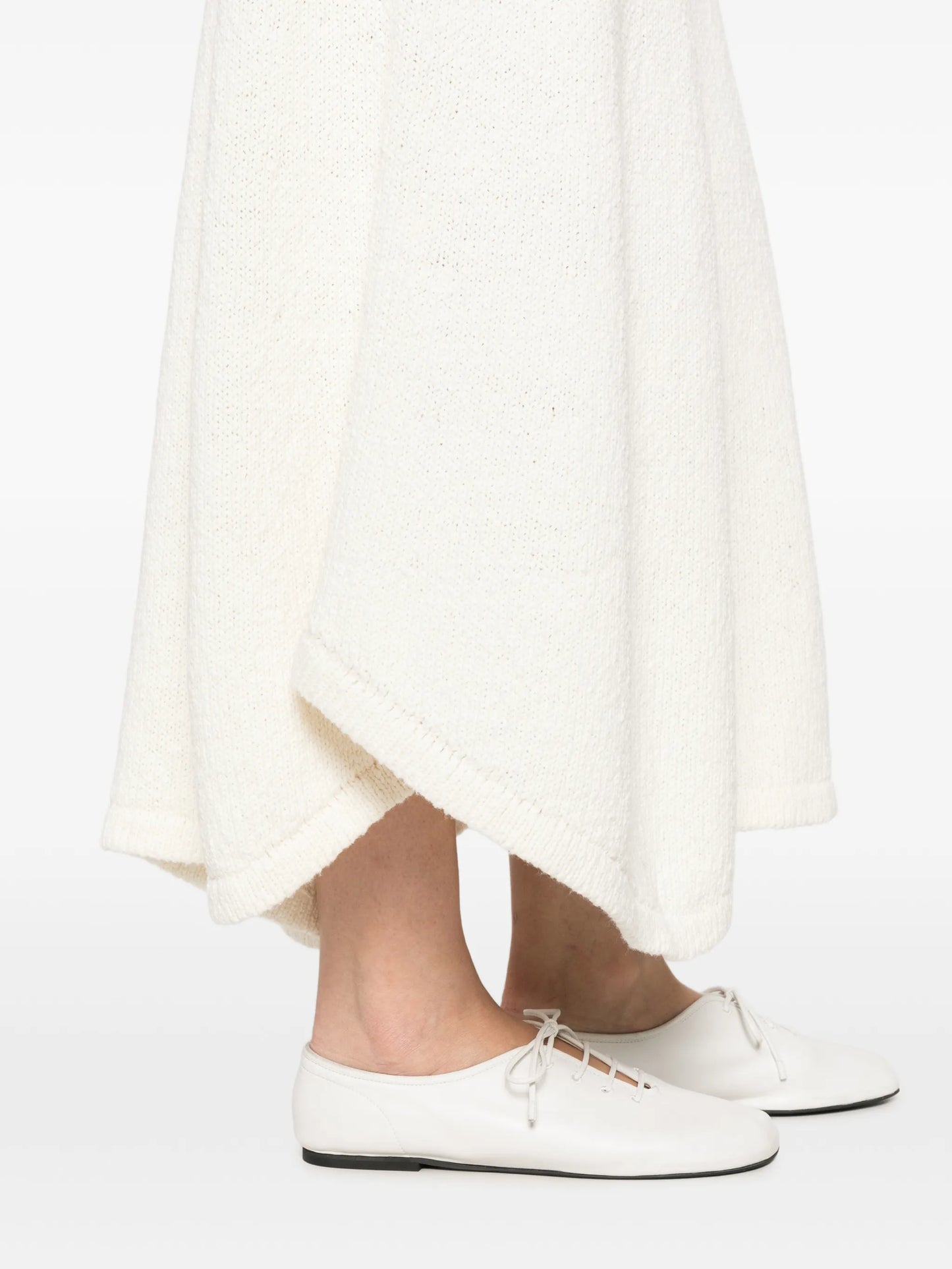 Kena asymmetric knitted maxi skirt