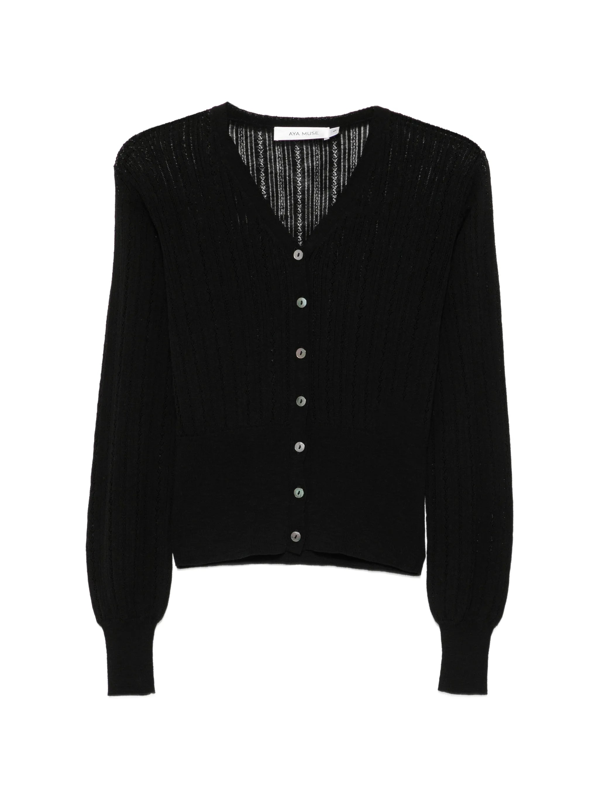 Unae pointelle-knit cardigan