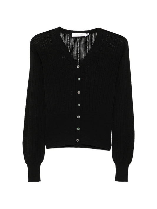 Unae pointelle-knit cardigan