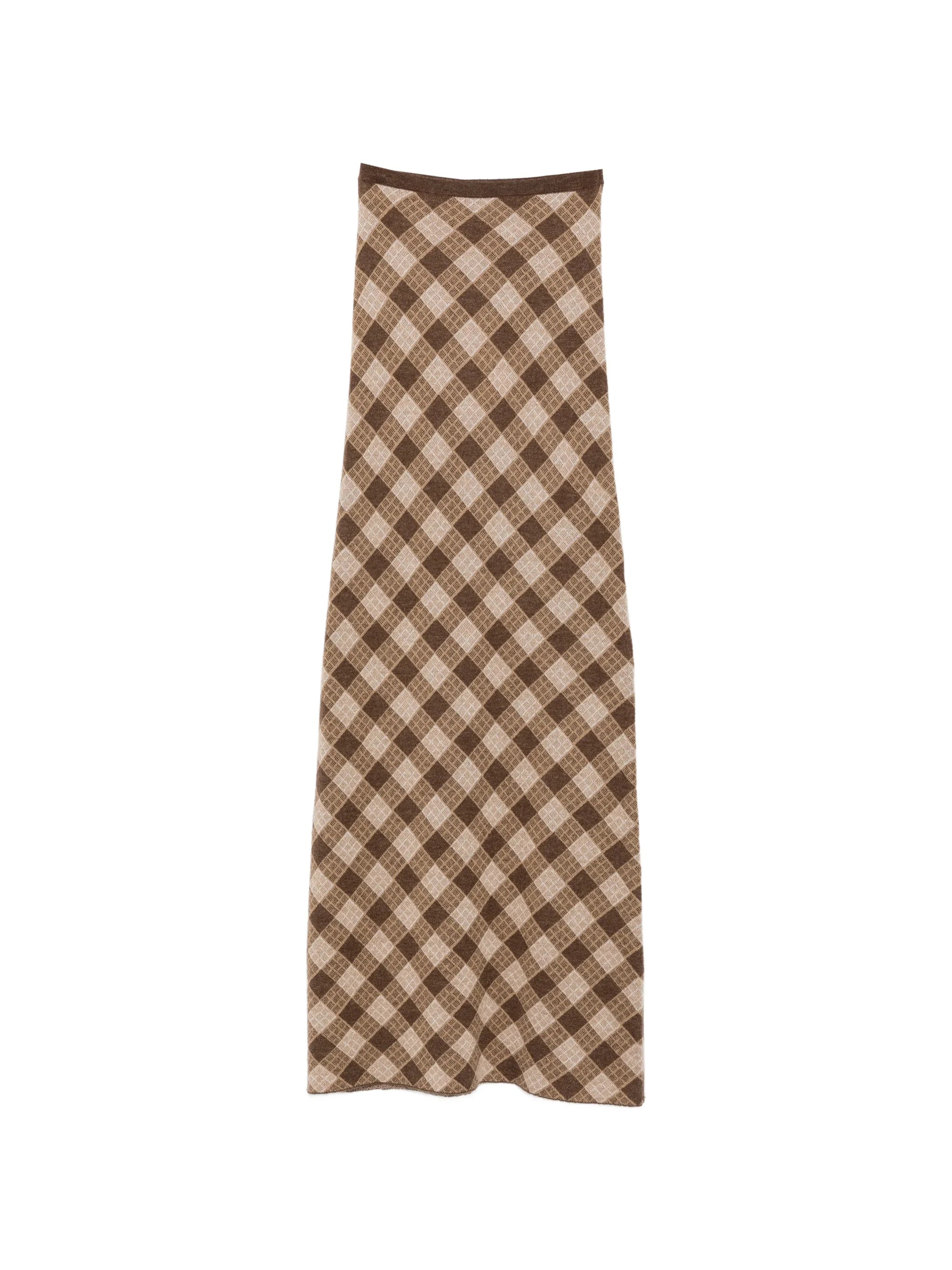Kae checkered maxi skirt