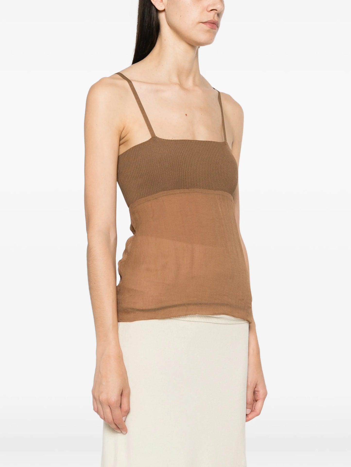 Aven ribbed-knit cami top