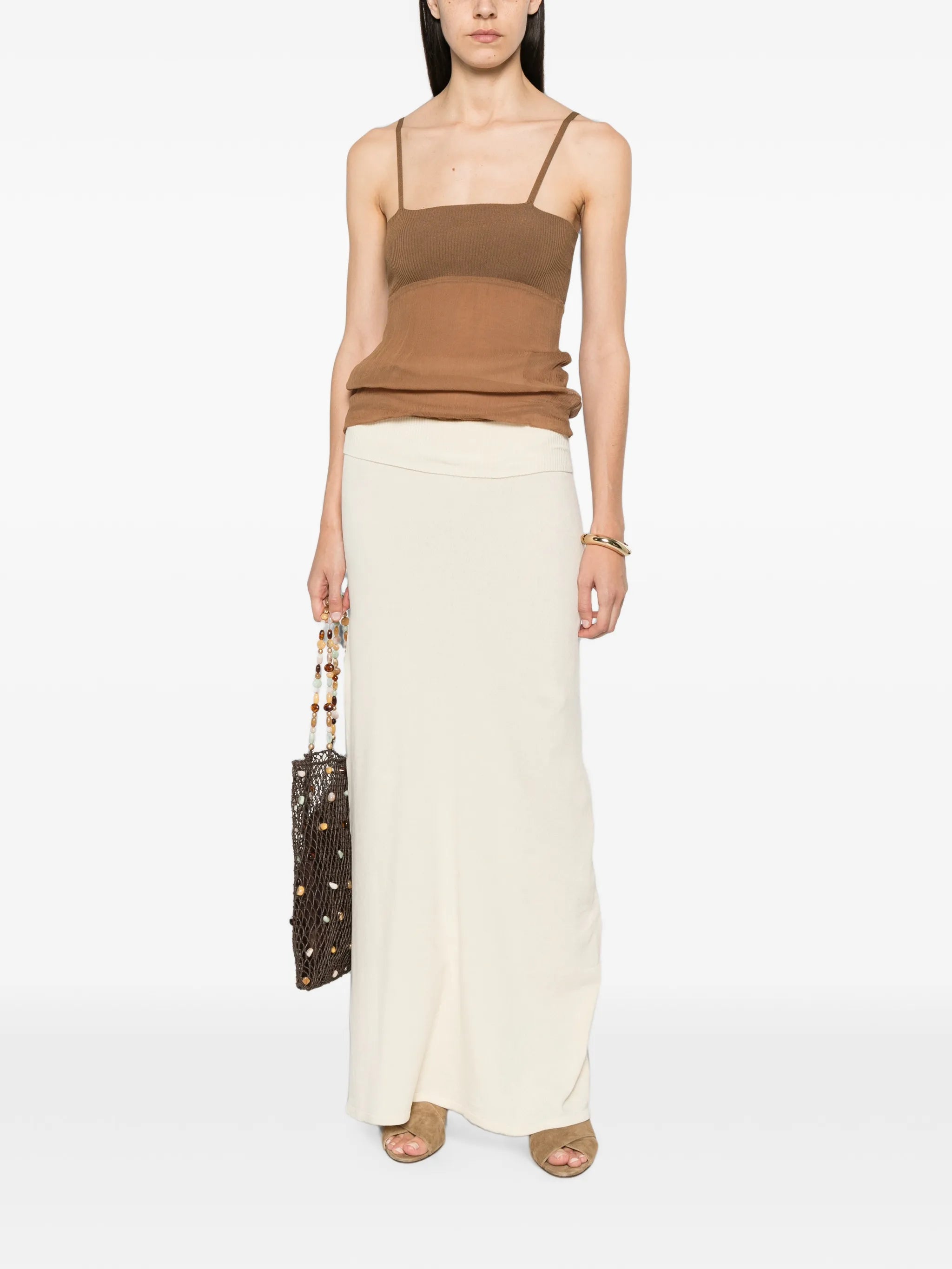 Aven ribbed-knit cami top