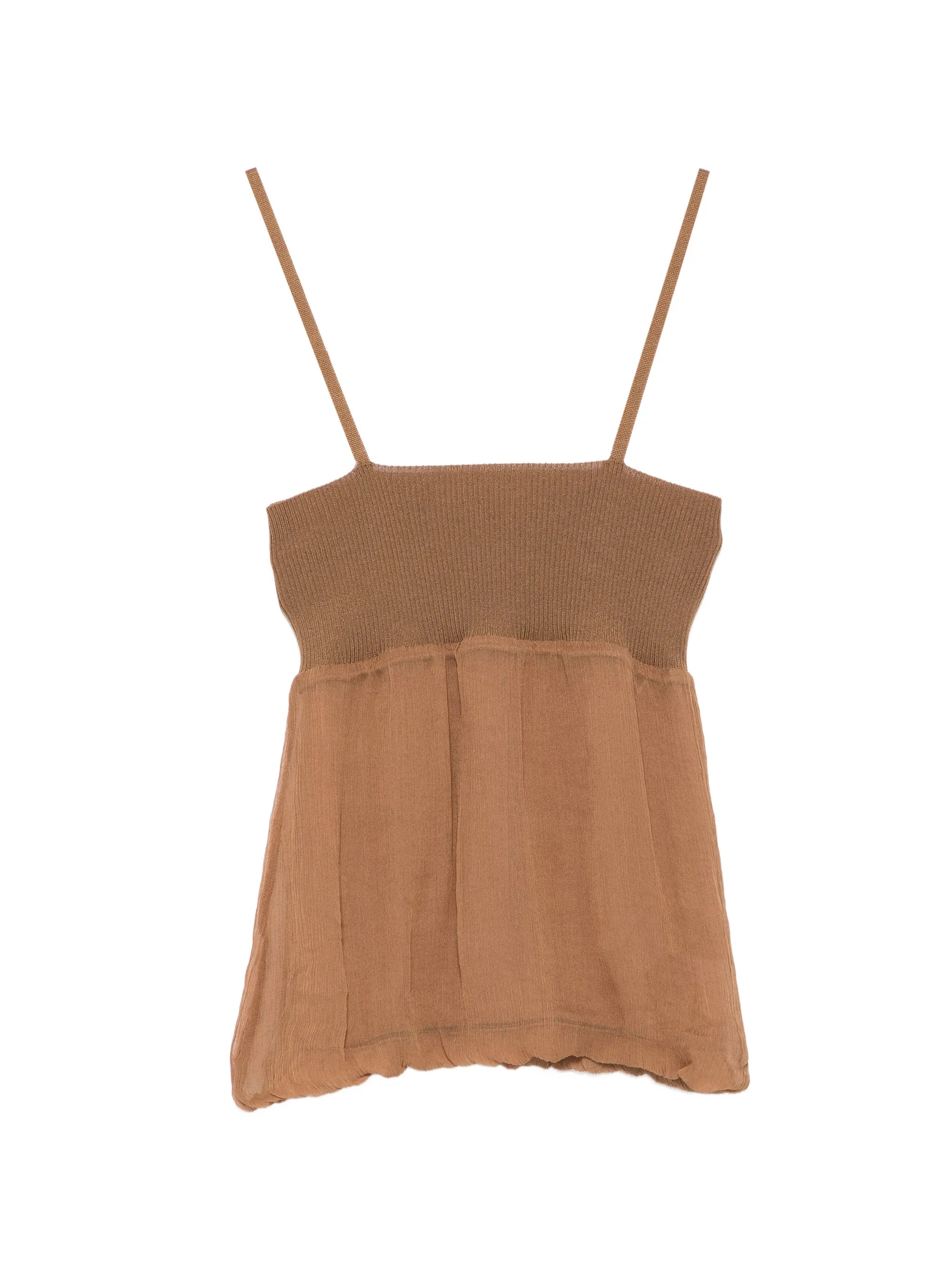 Aven ribbed-knit cami top