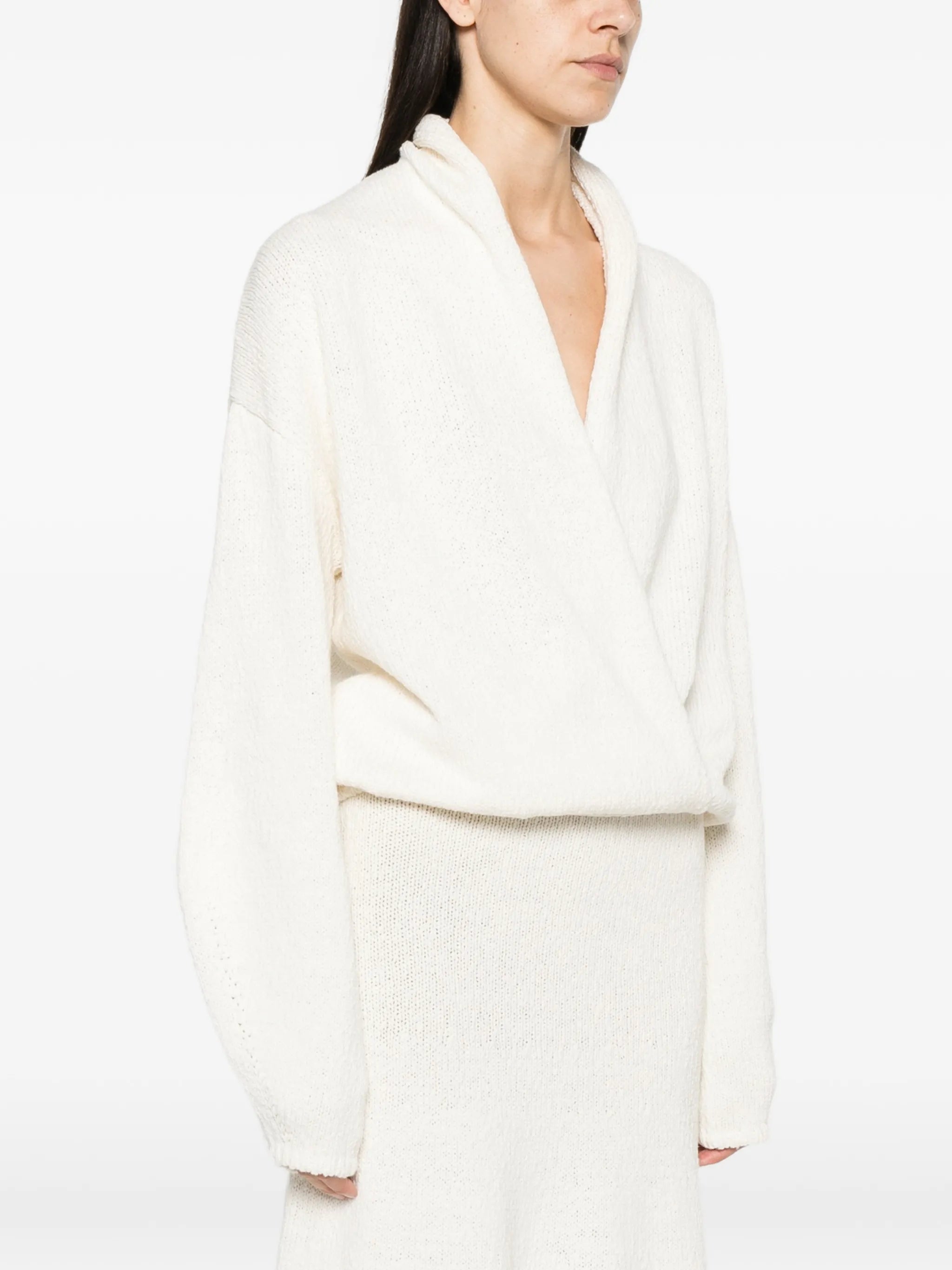 Kena wrap-style sweater