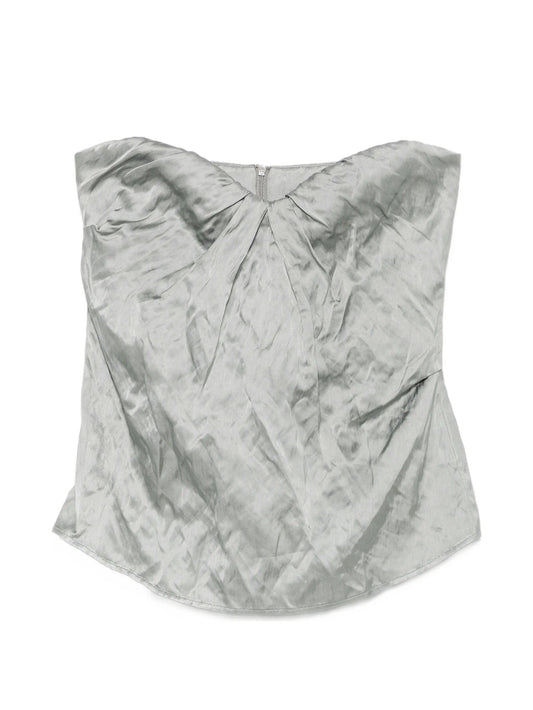 Lume draped strapless top