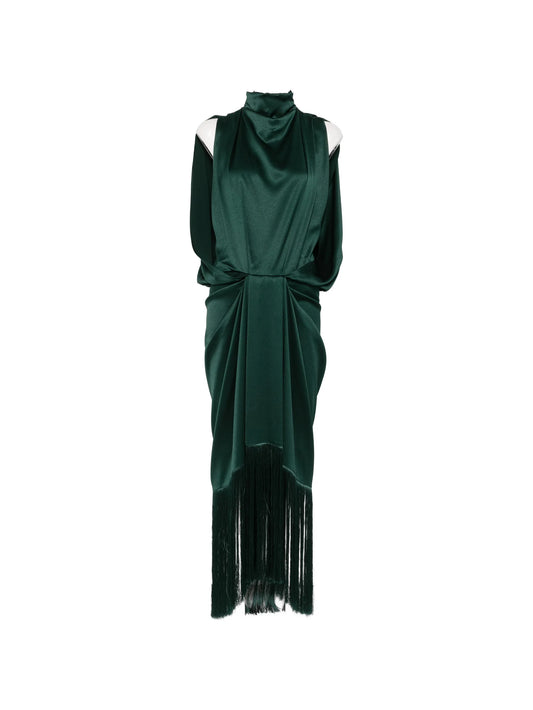 Eros fringe-trimmed maxi dress