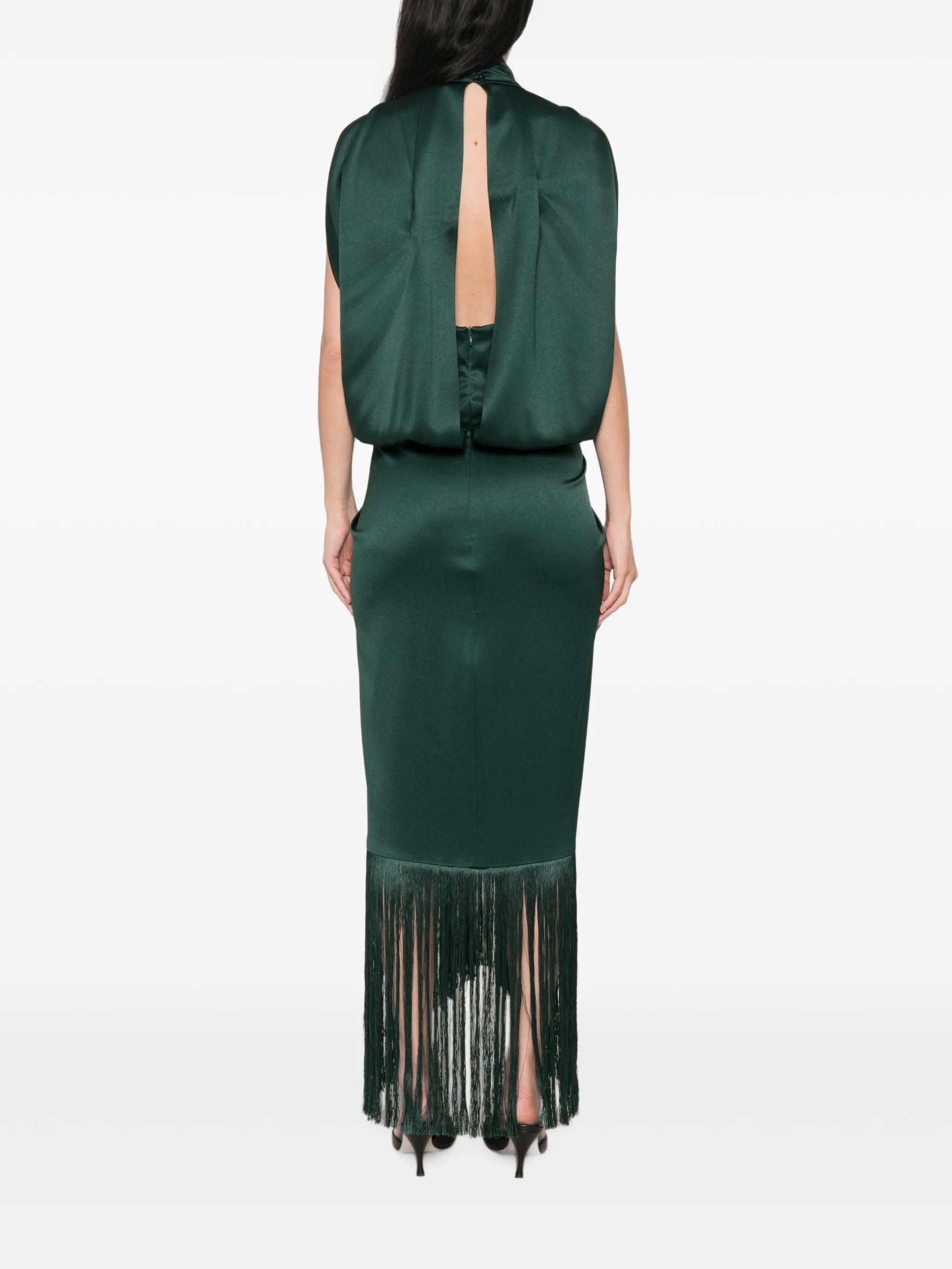 Eros fringe-trimmed maxi dress