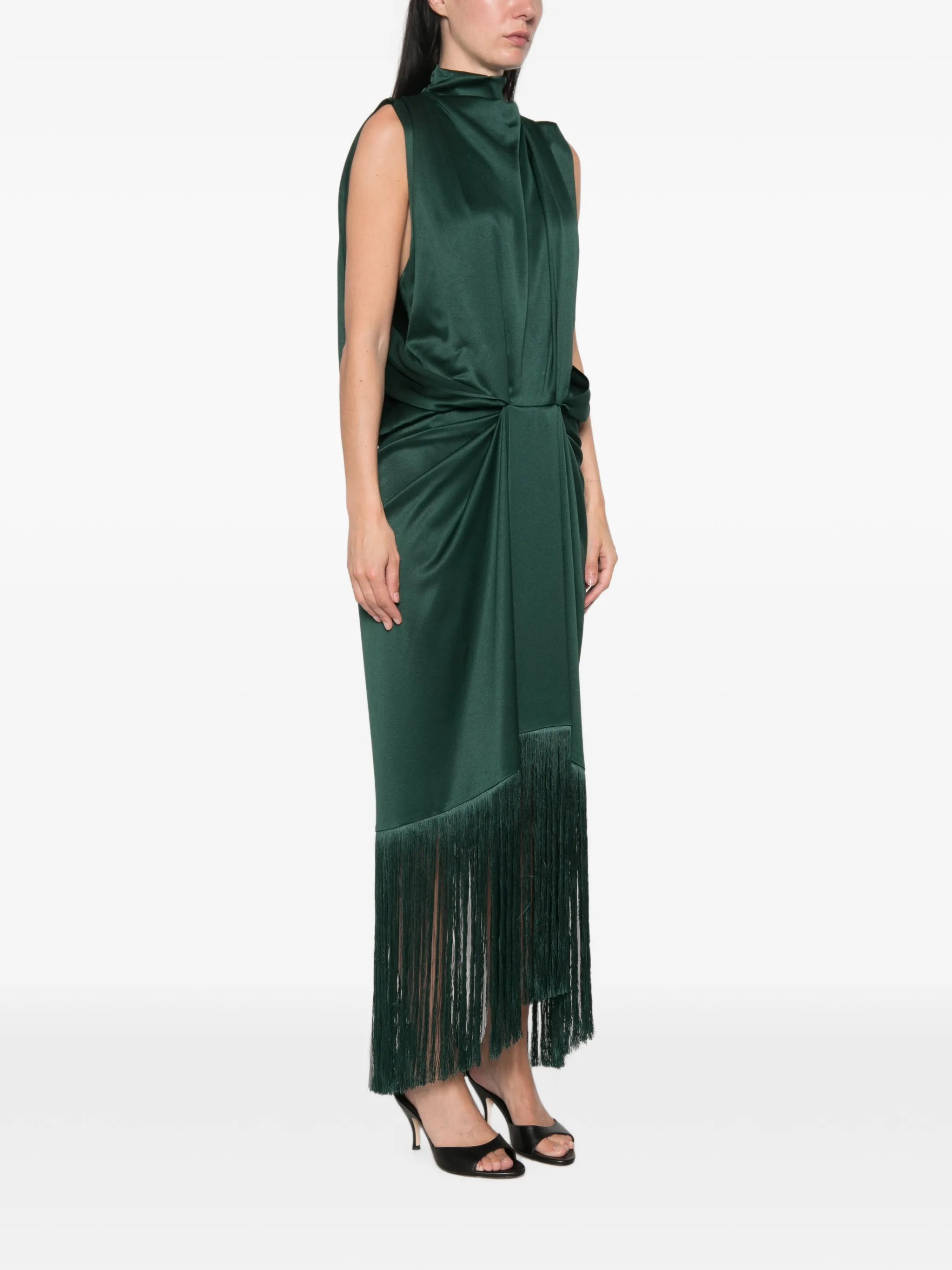 Eros fringe-trimmed maxi dress