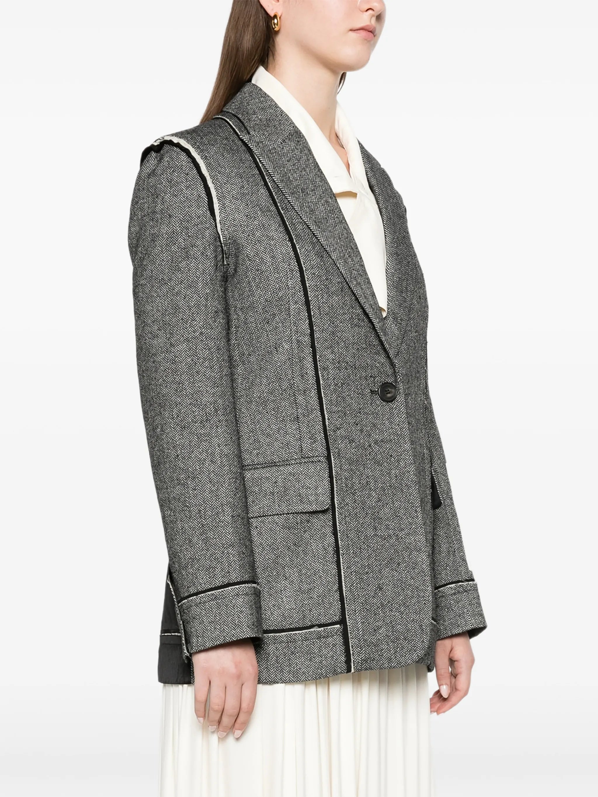herringbone blazer