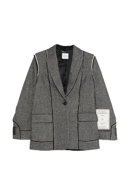 herringbone blazer