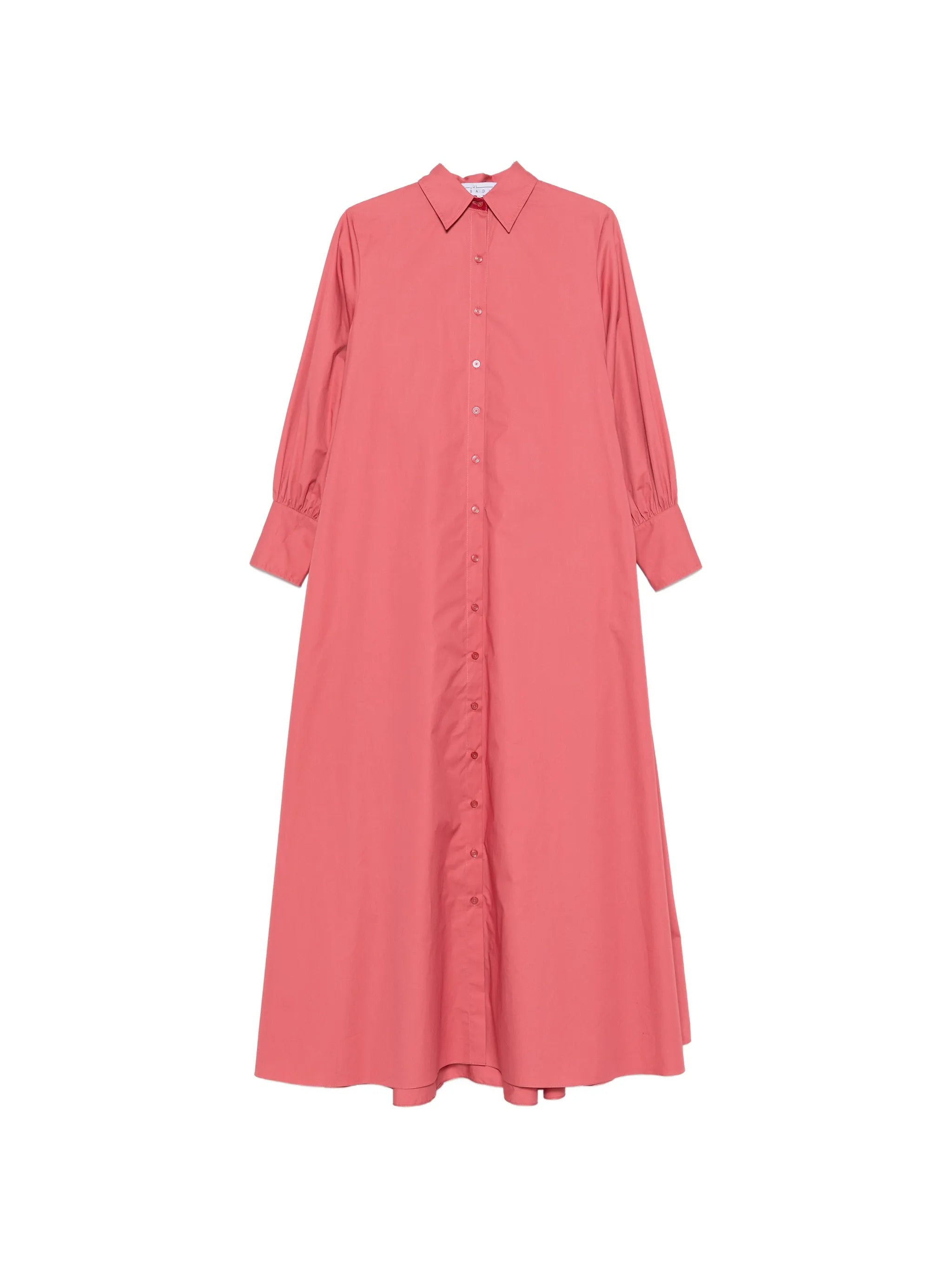 layered maxi shirt dress