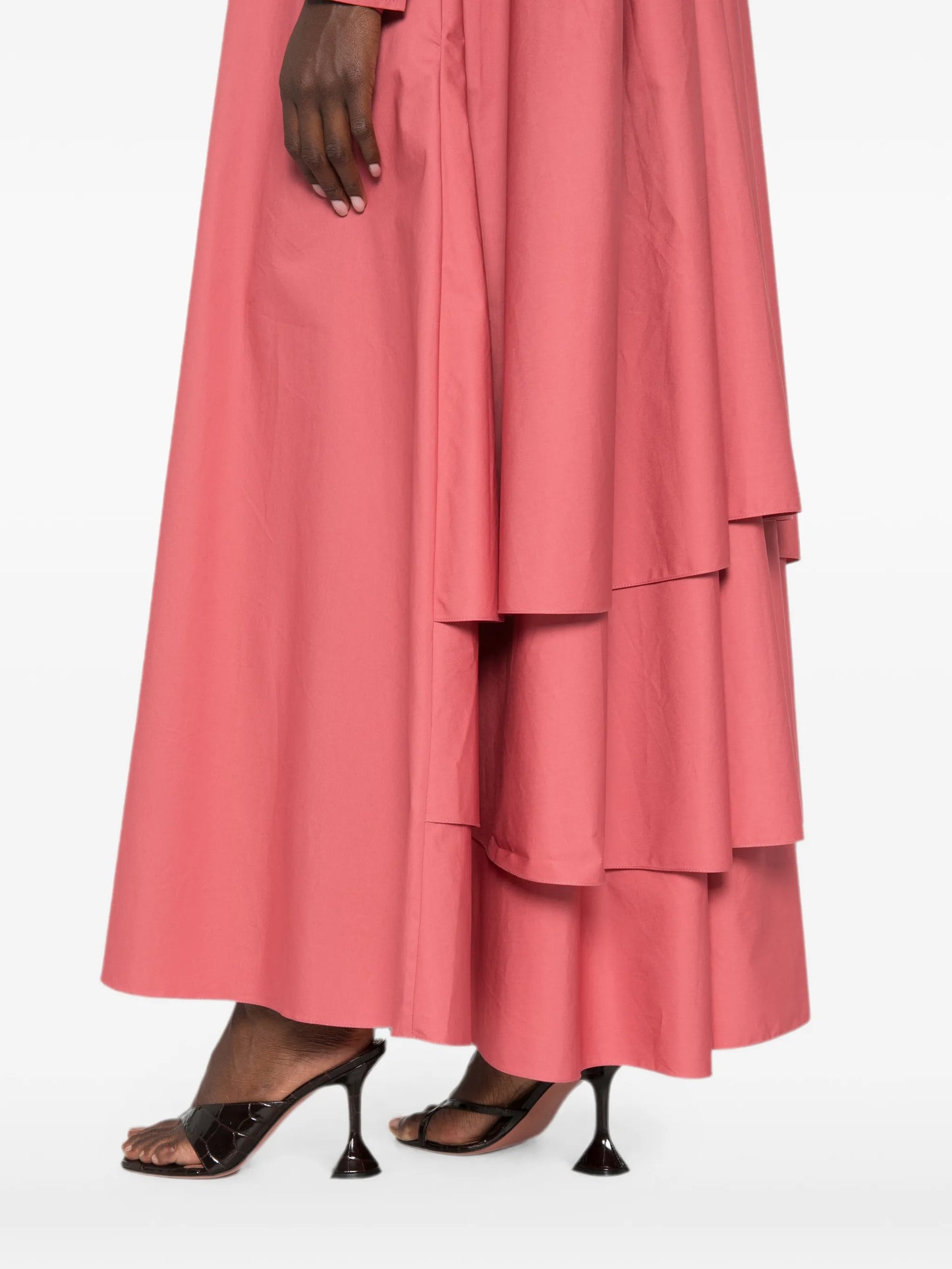 layered maxi shirt dress