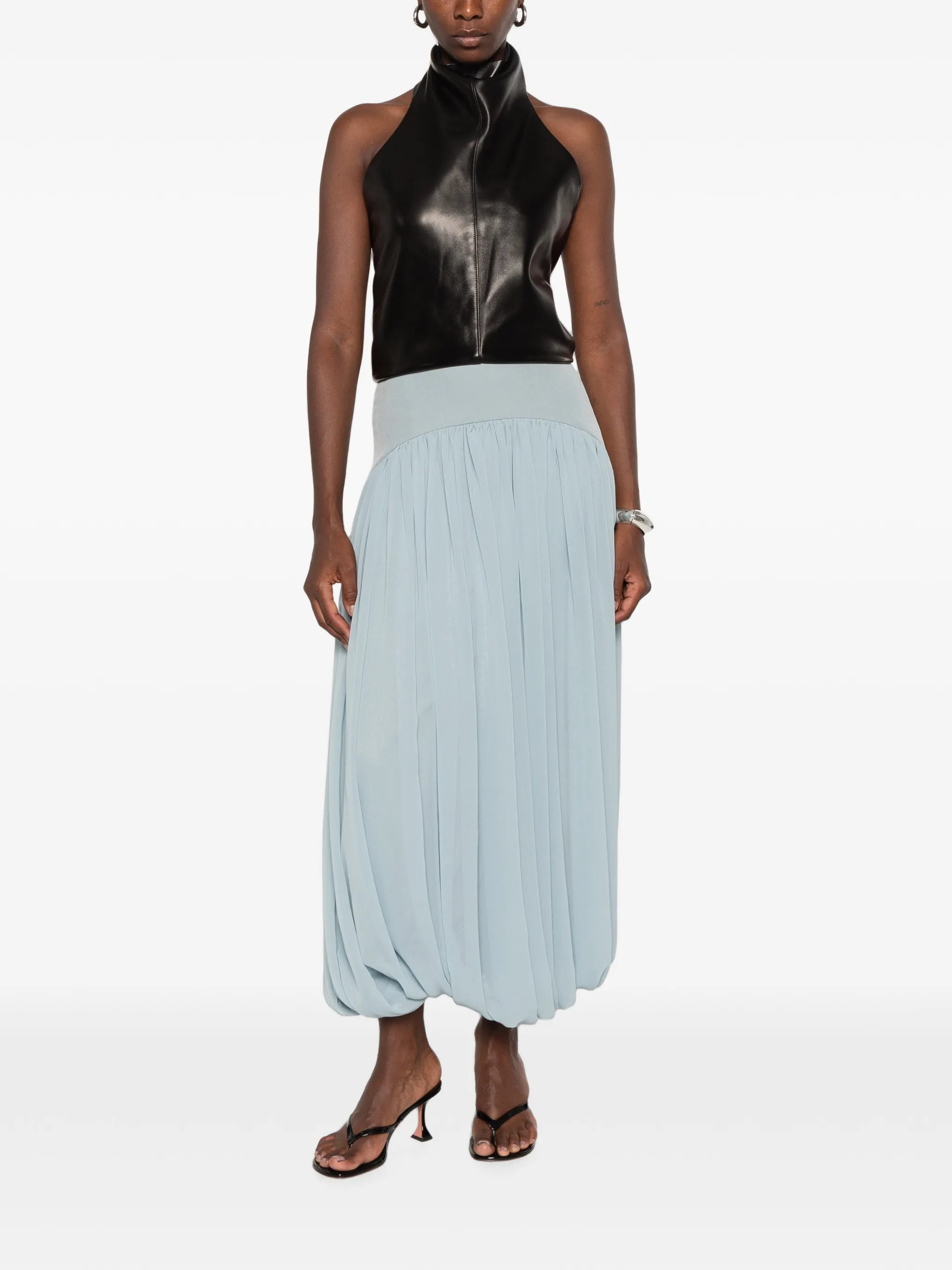 Suri pleated midi skirt