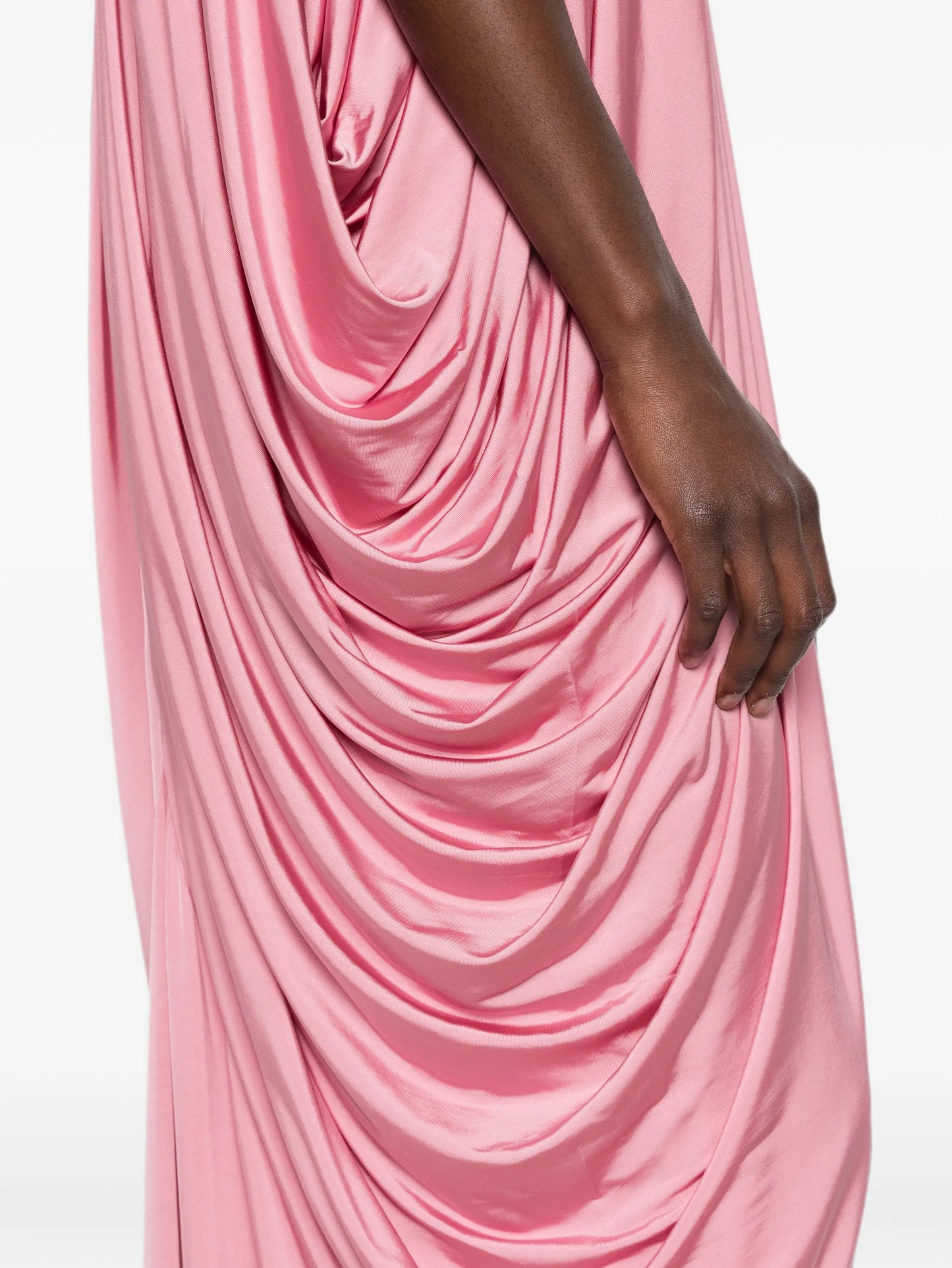 draped V-neck maxi dress