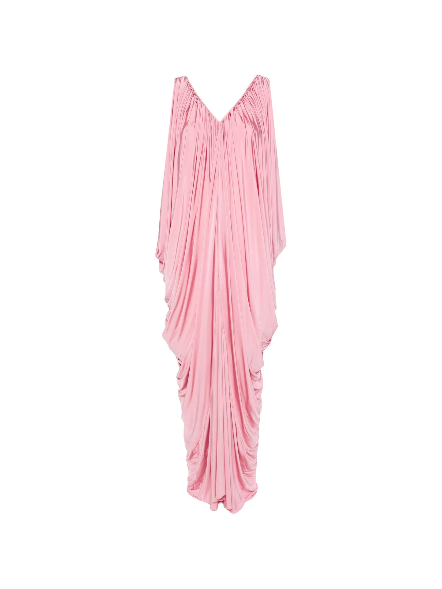 draped V-neck maxi dress