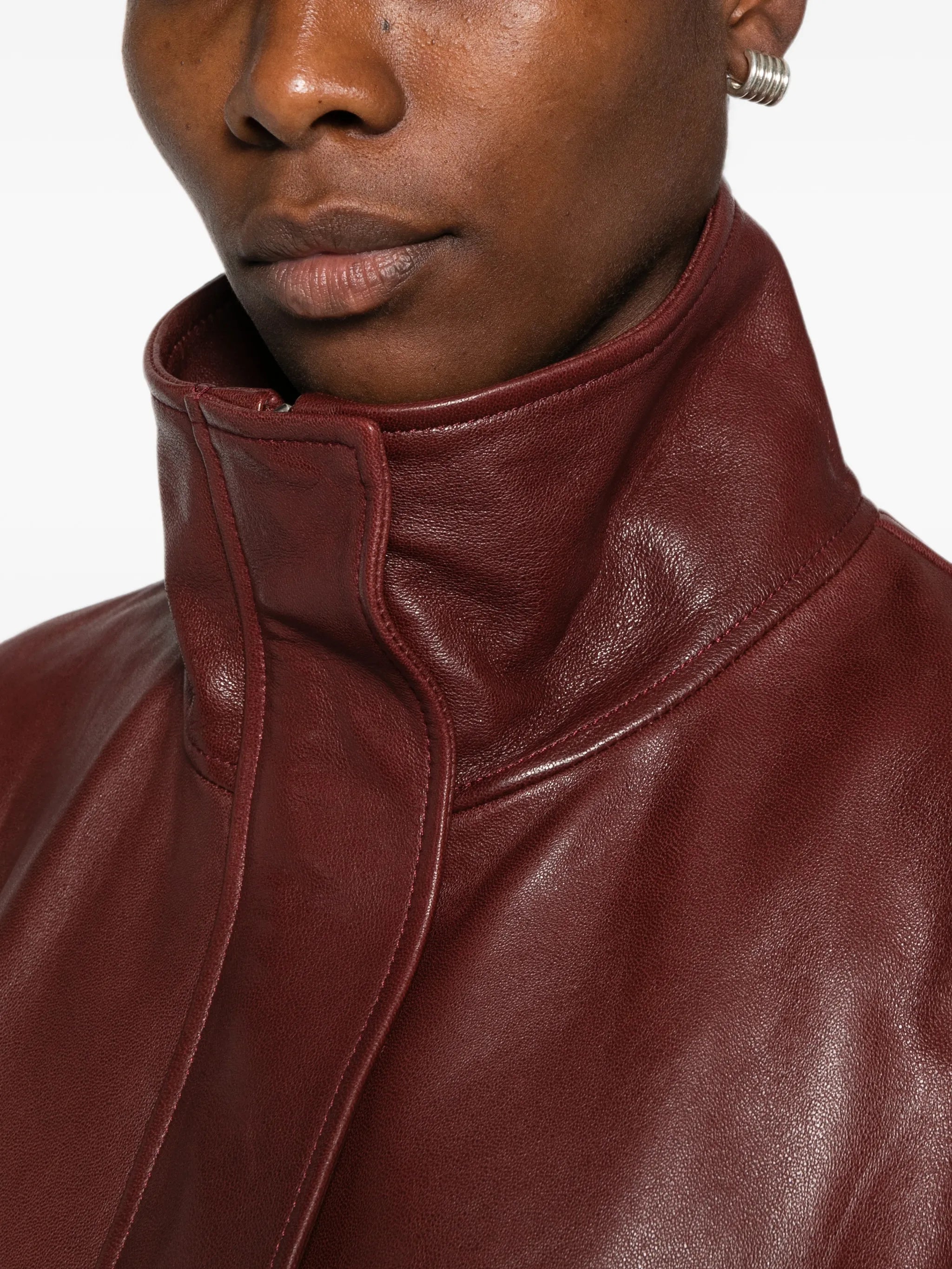 Paula zip-up leather jacket