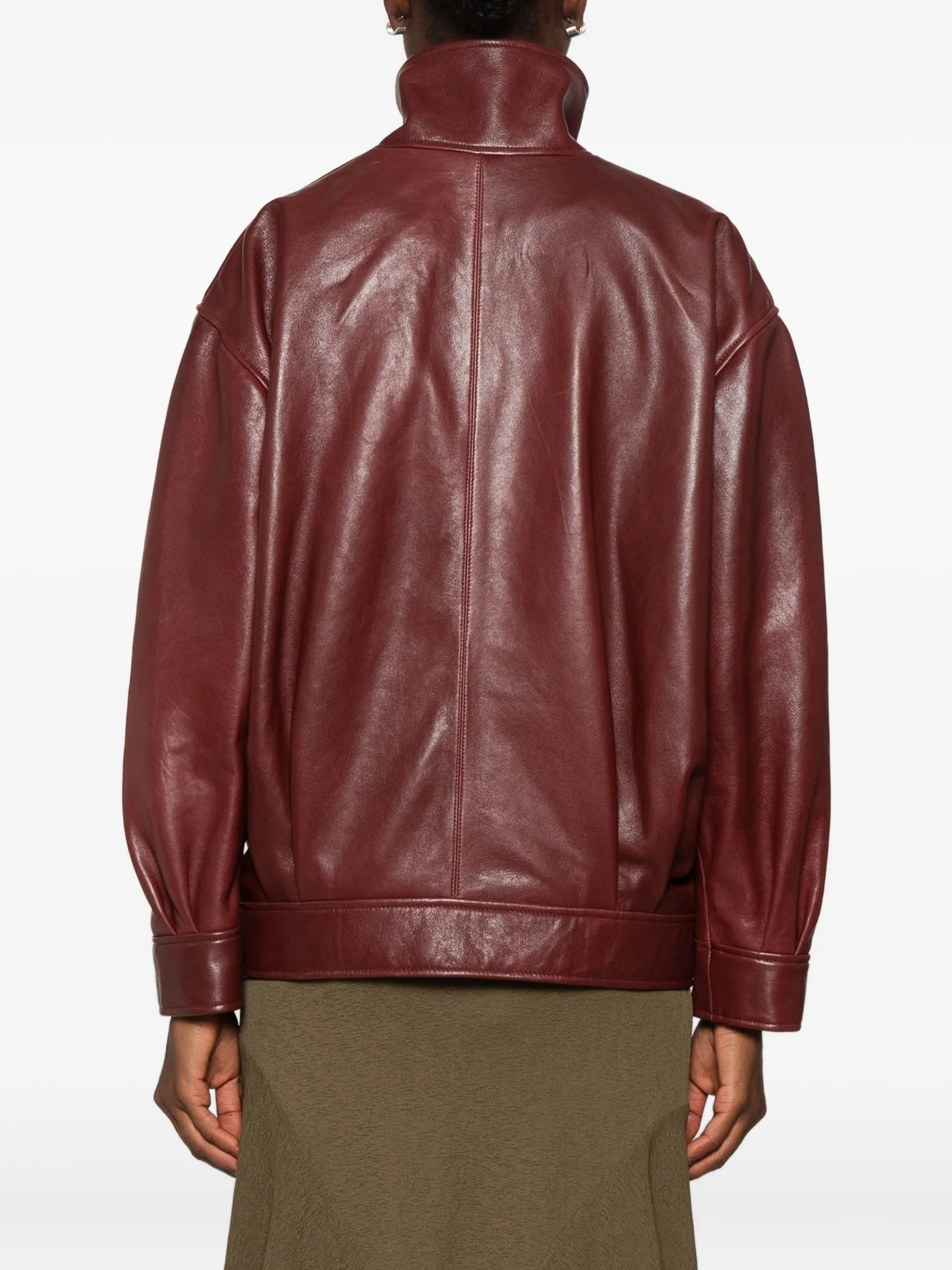Paula zip-up leather jacket