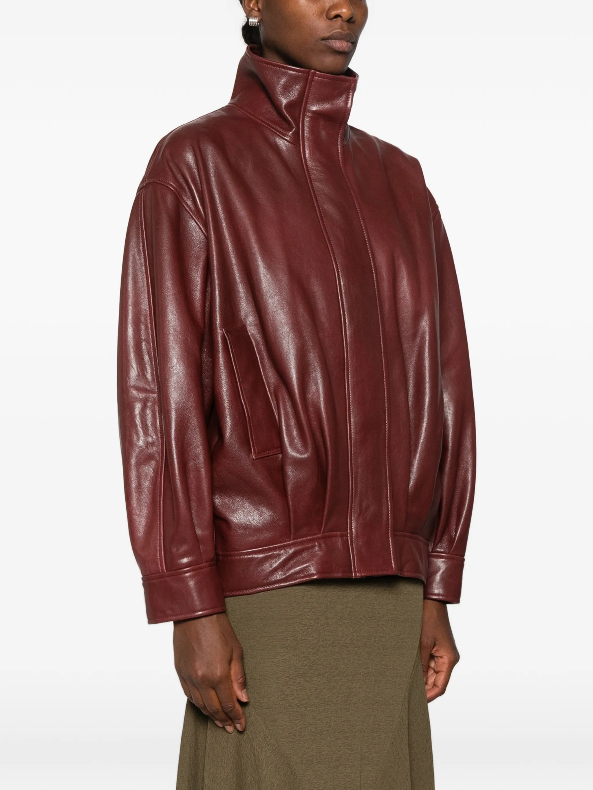 Paula zip-up leather jacket