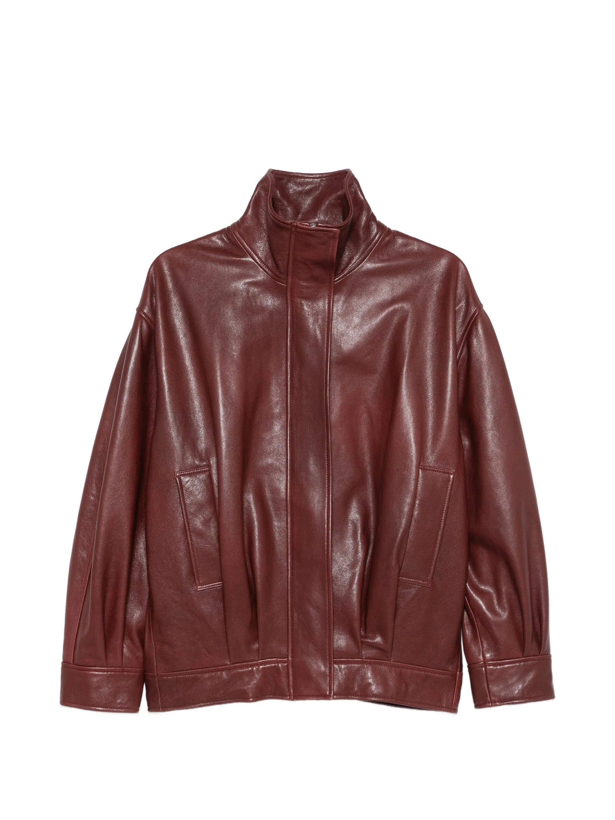 Paula zip-up leather jacket