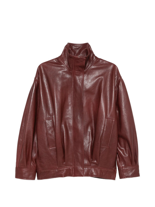 Paula zip-up leather jacket
