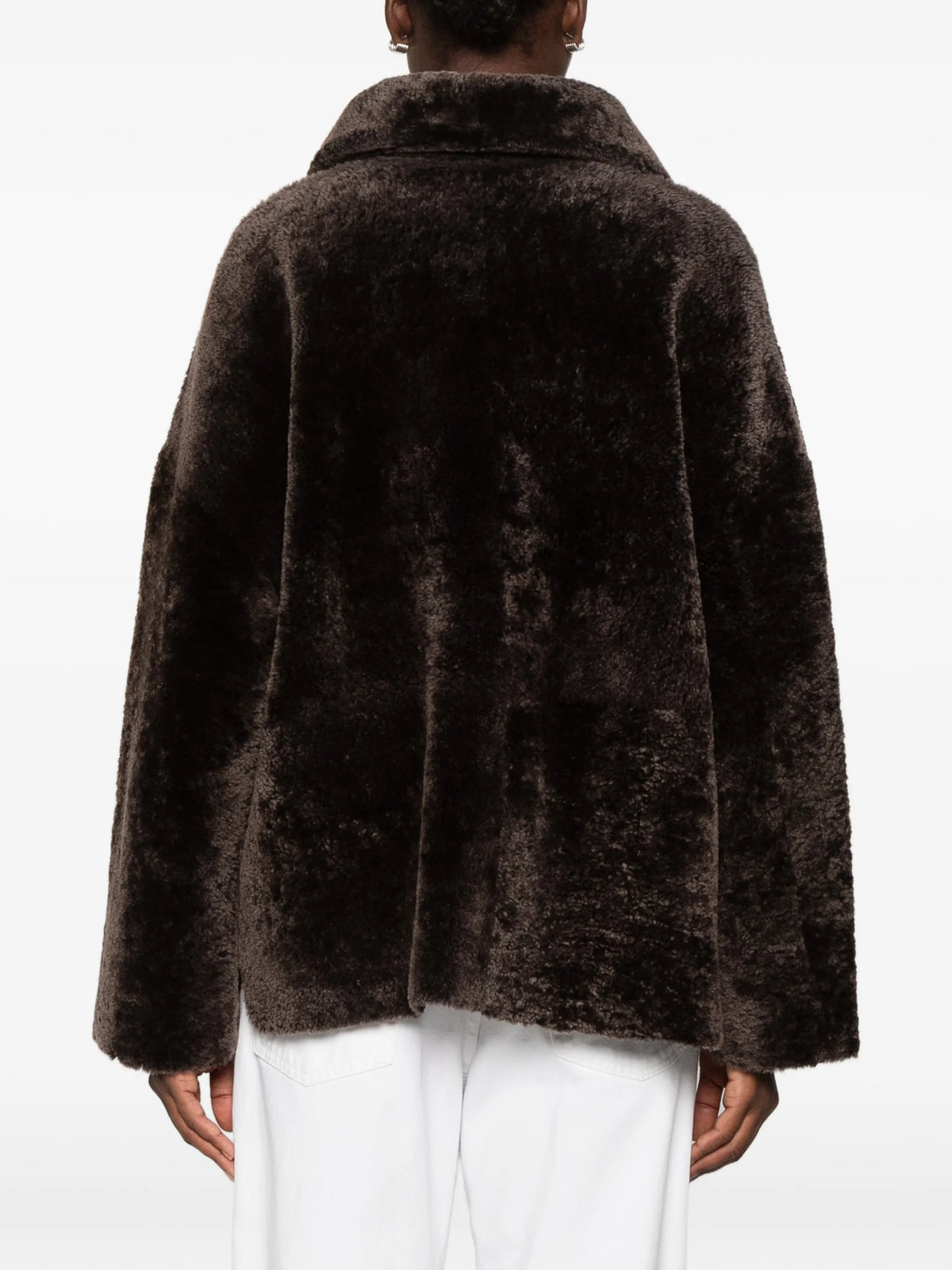 Isabella button-up shearling jacket