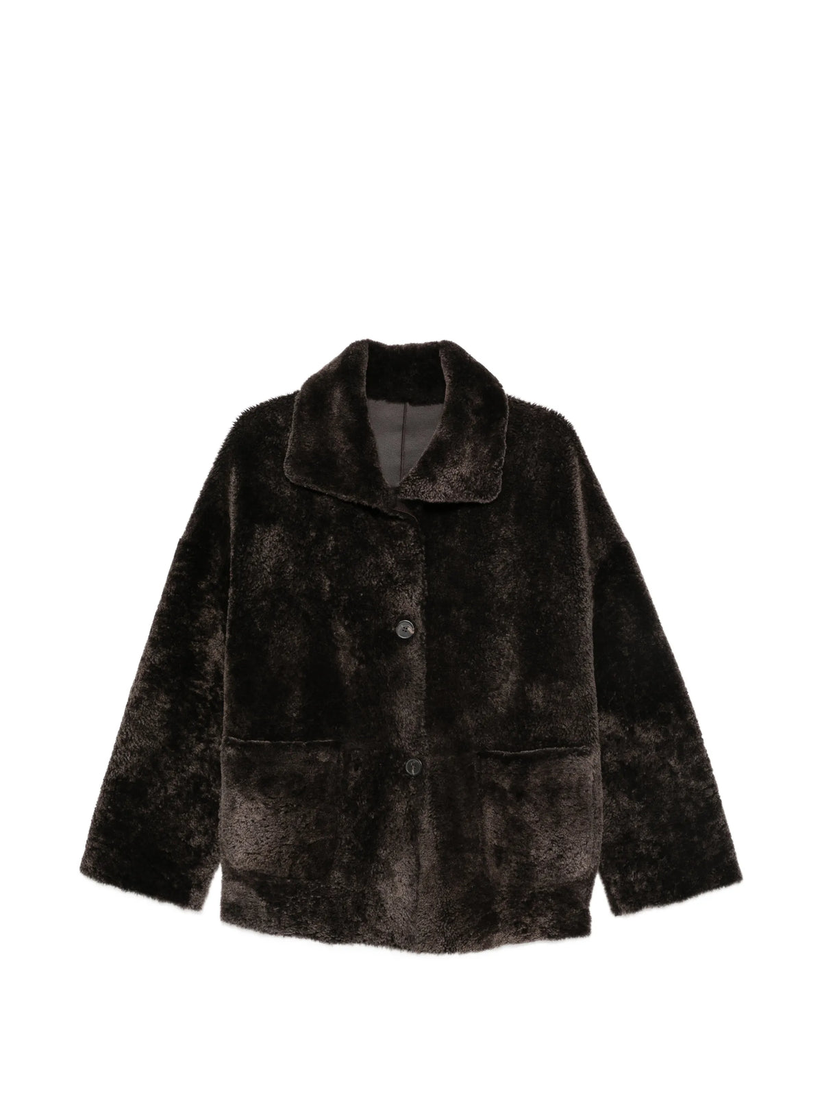Isabella button-up shearling jacket