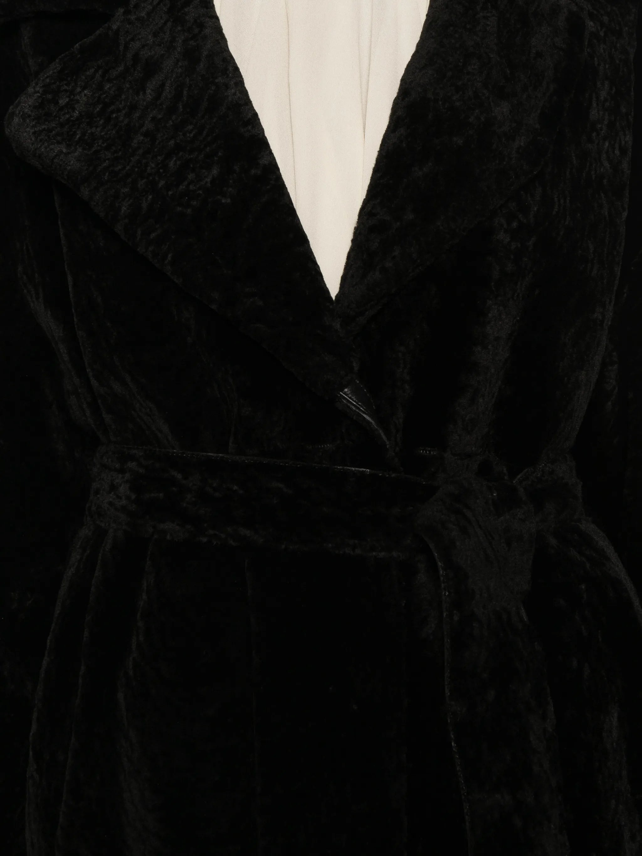 Rien belted shearling coat