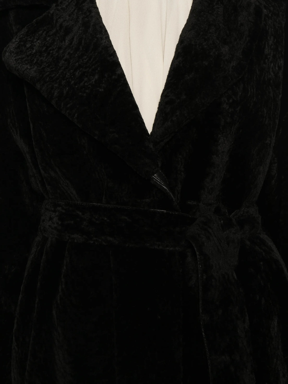 Rien belted shearling coat