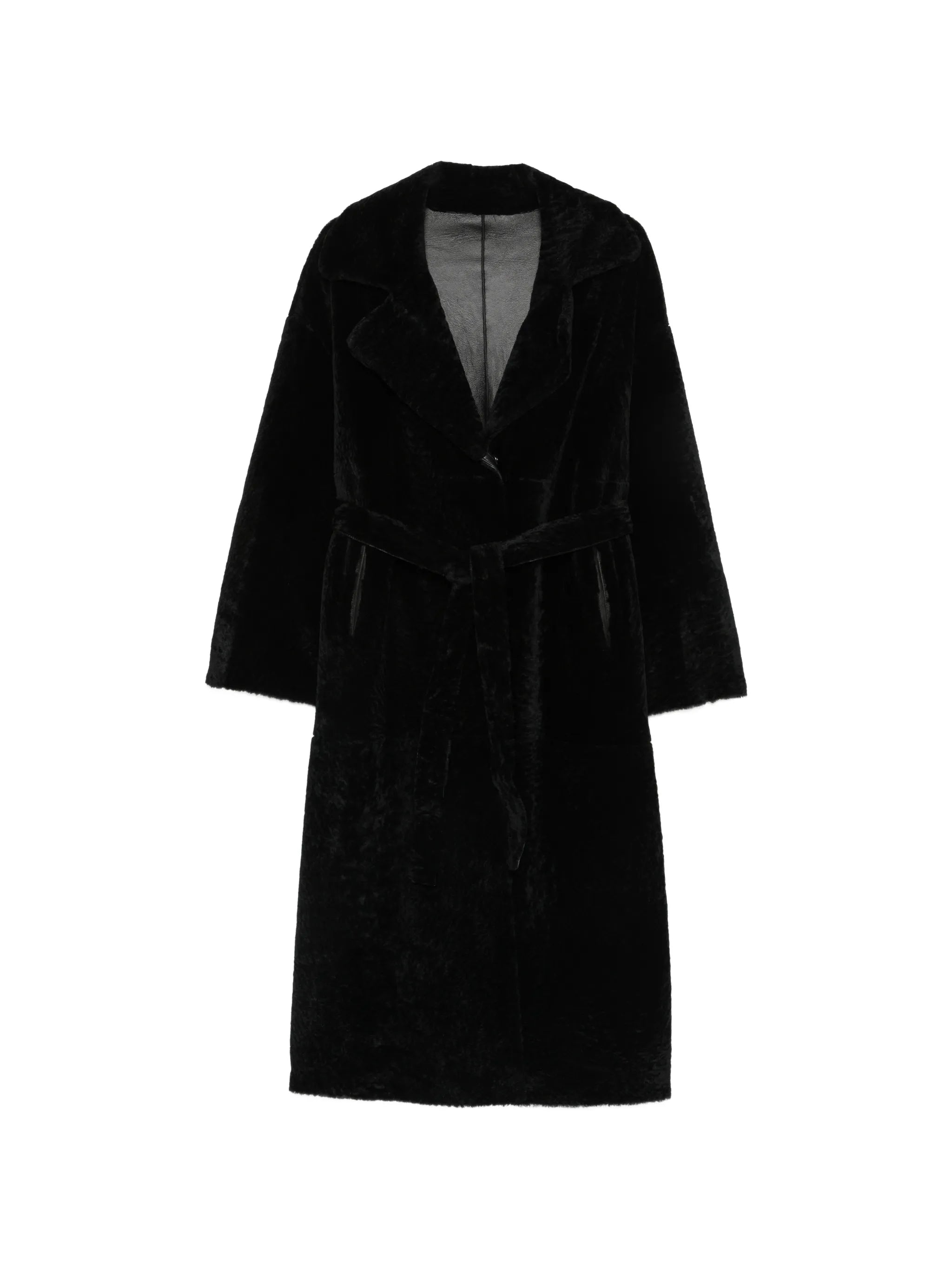 Rien belted shearling coat