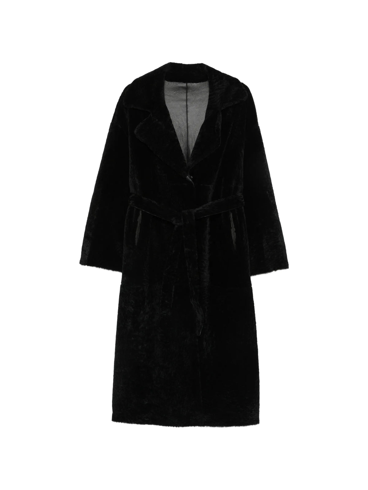 Rien belted shearling coat
