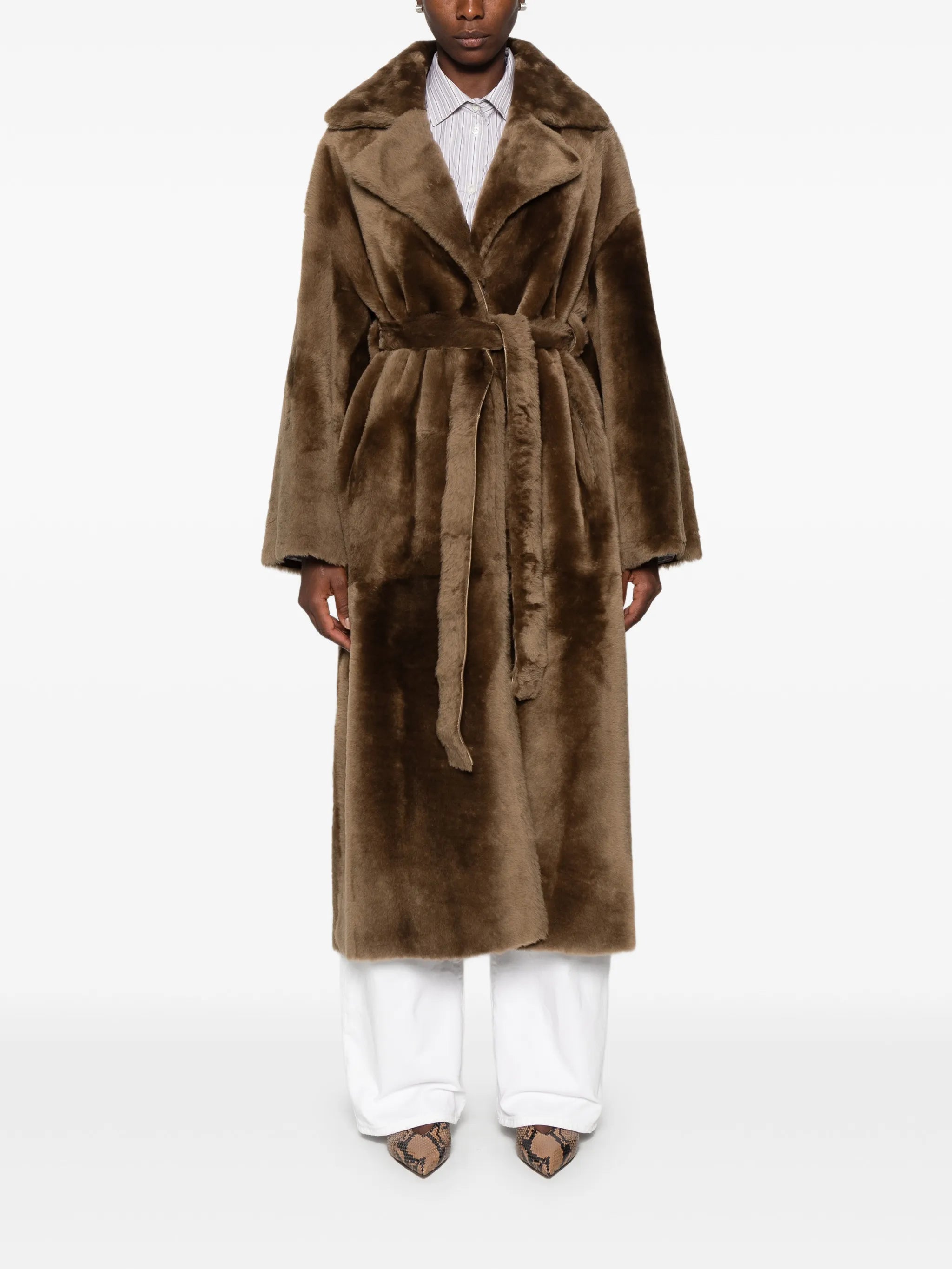 rien reversible shearling coat