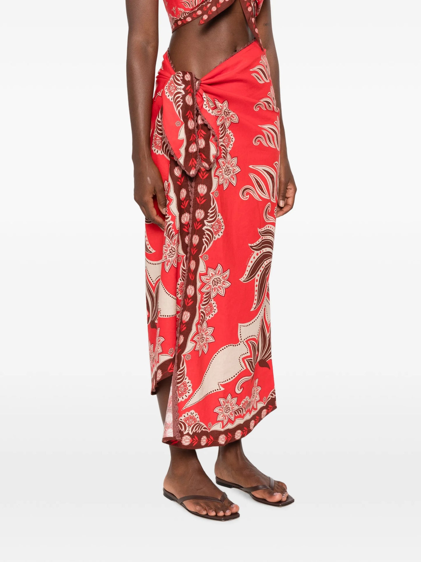 Ainika floral-print maxi skirt