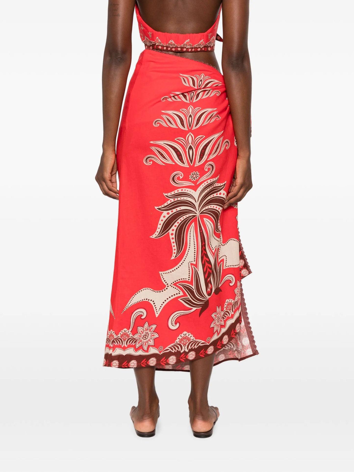 Ainika floral-print maxi skirt