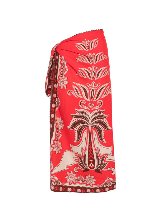 Ainika floral-print maxi skirt