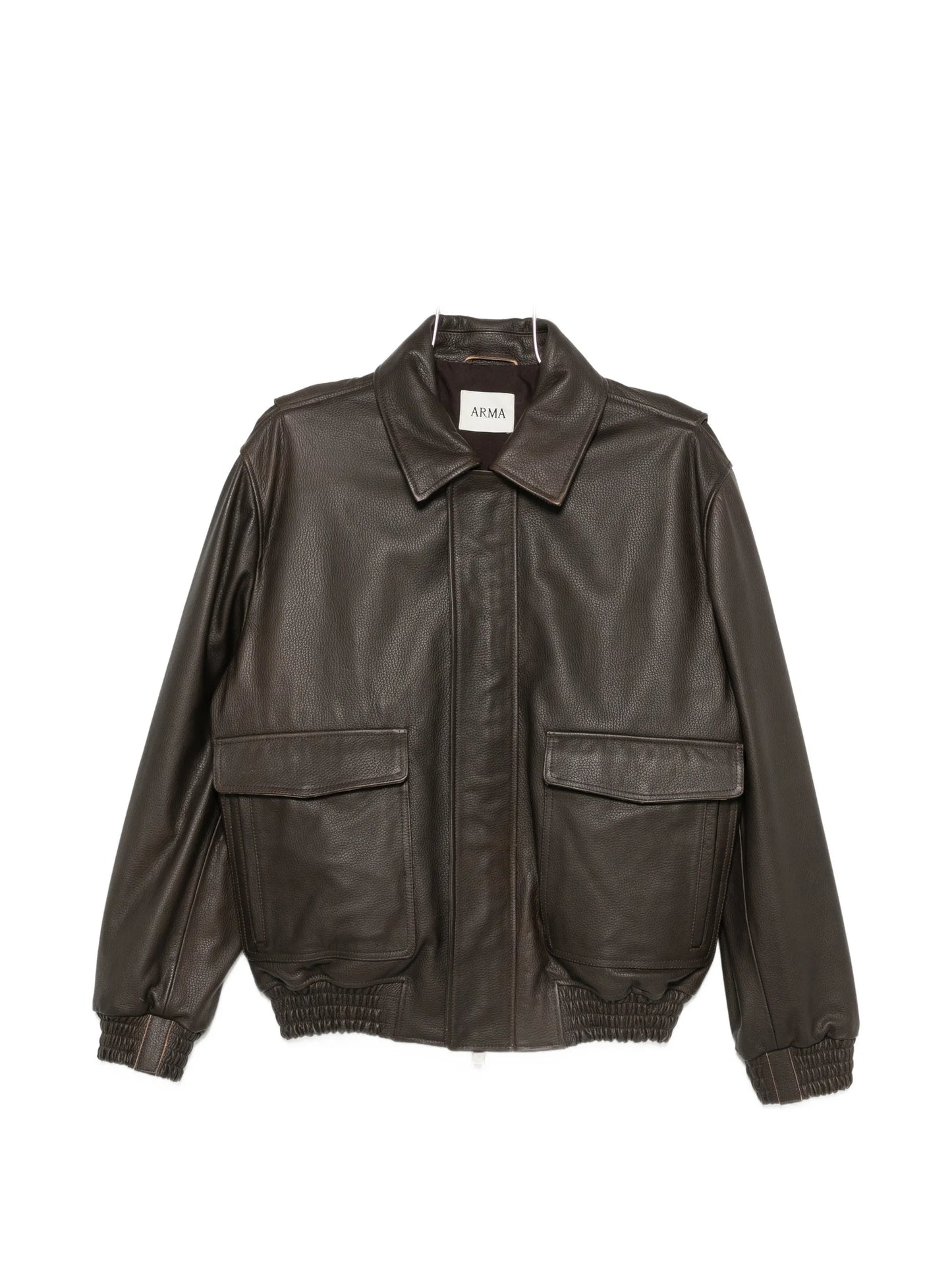 Bari zip-up leather jacket