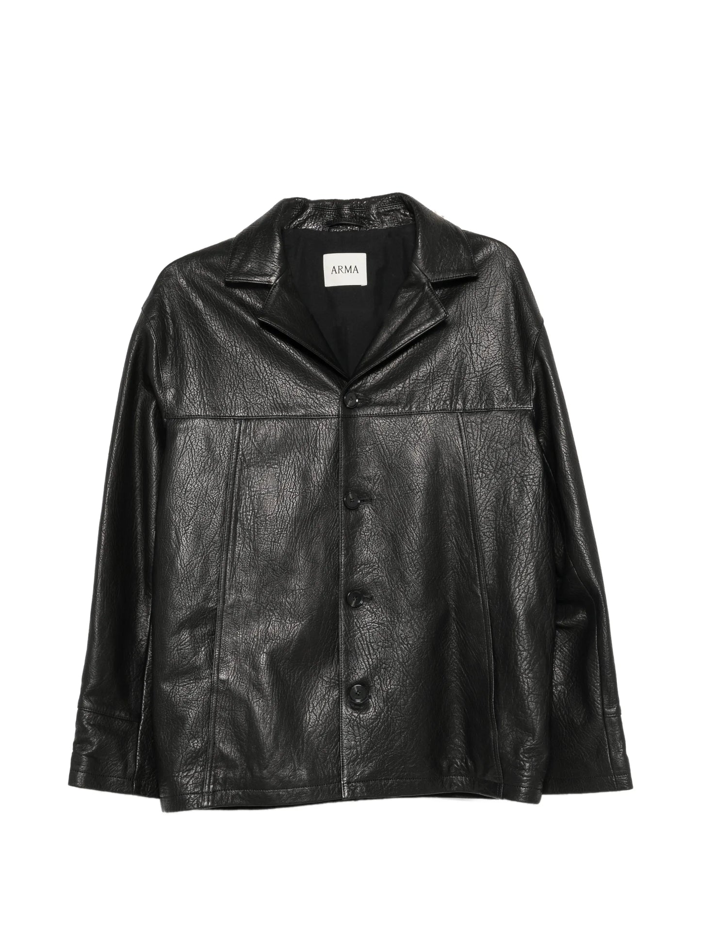 Jack leather button-up jacket