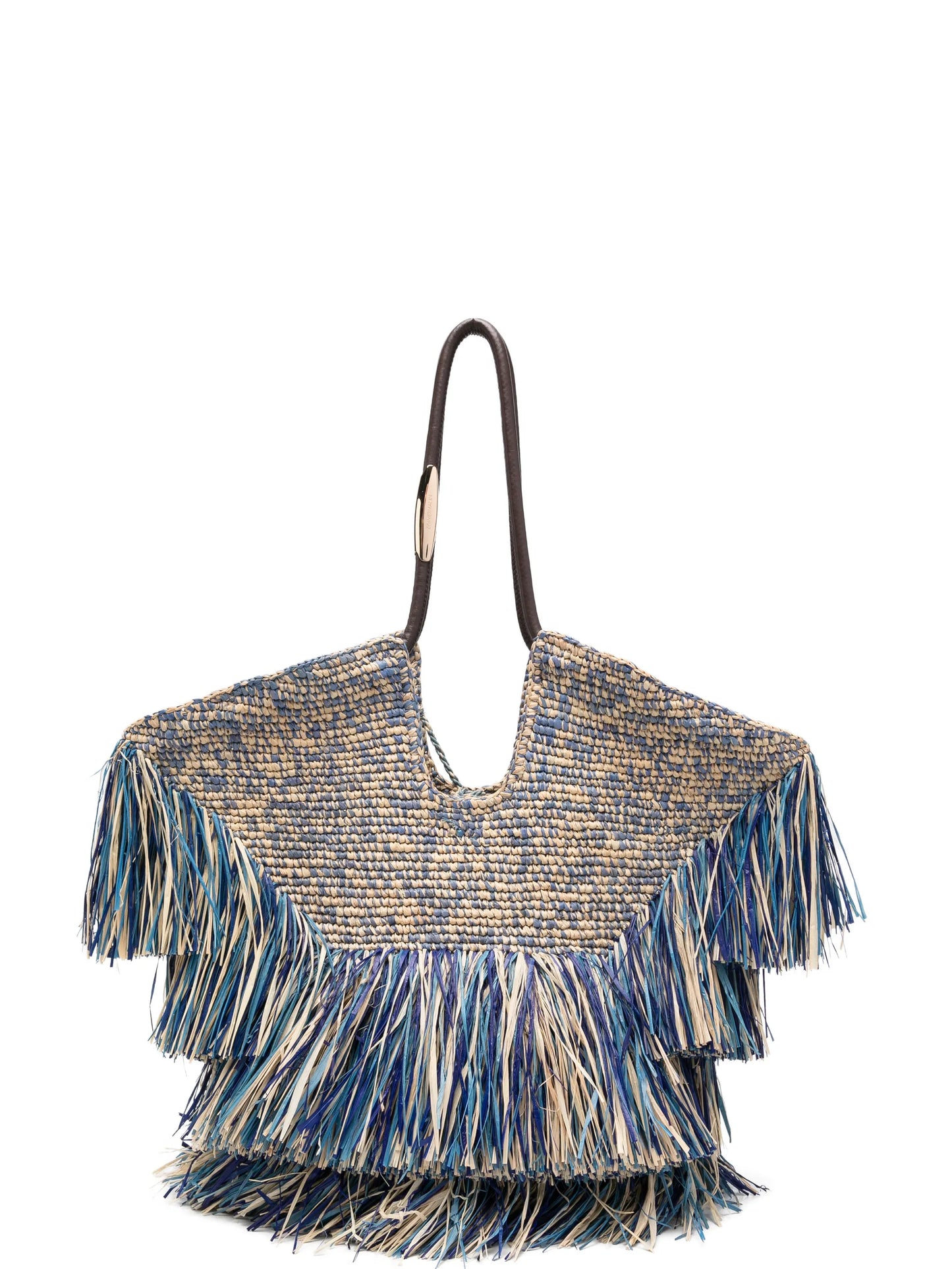 medium Goldentime fringed tote bag