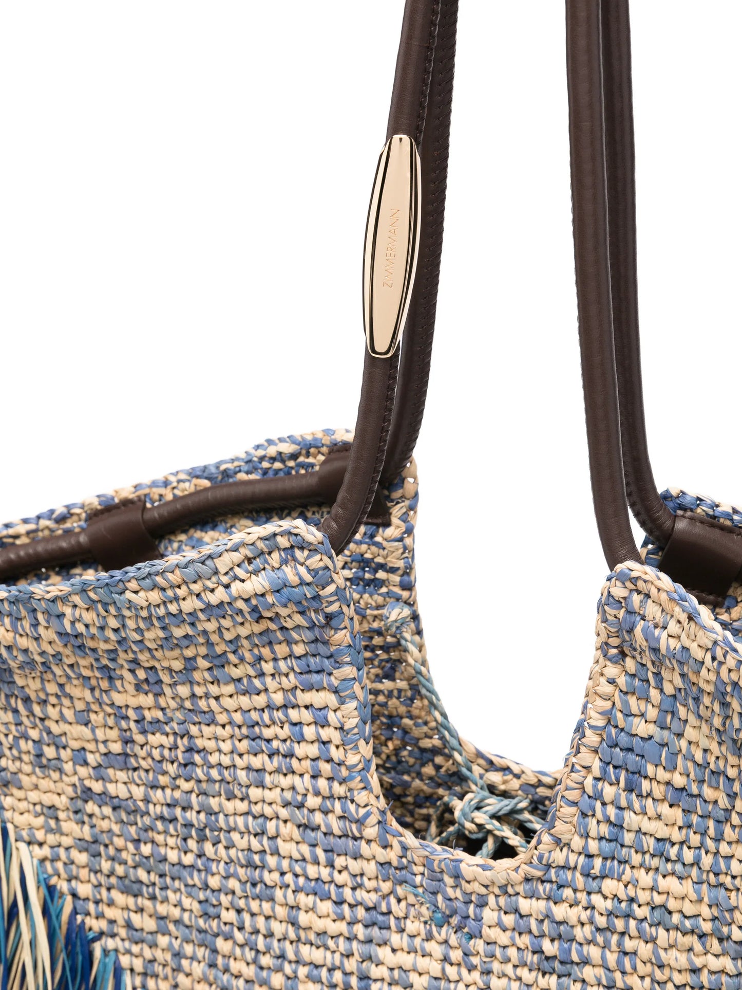 medium Goldentime fringed tote bag