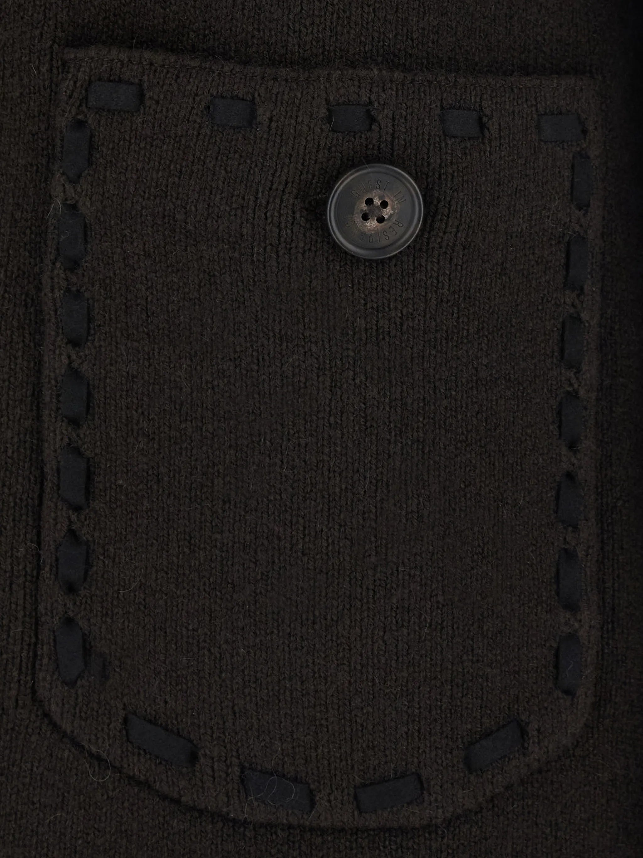 fringe-trimmed whipstitch cardigan
