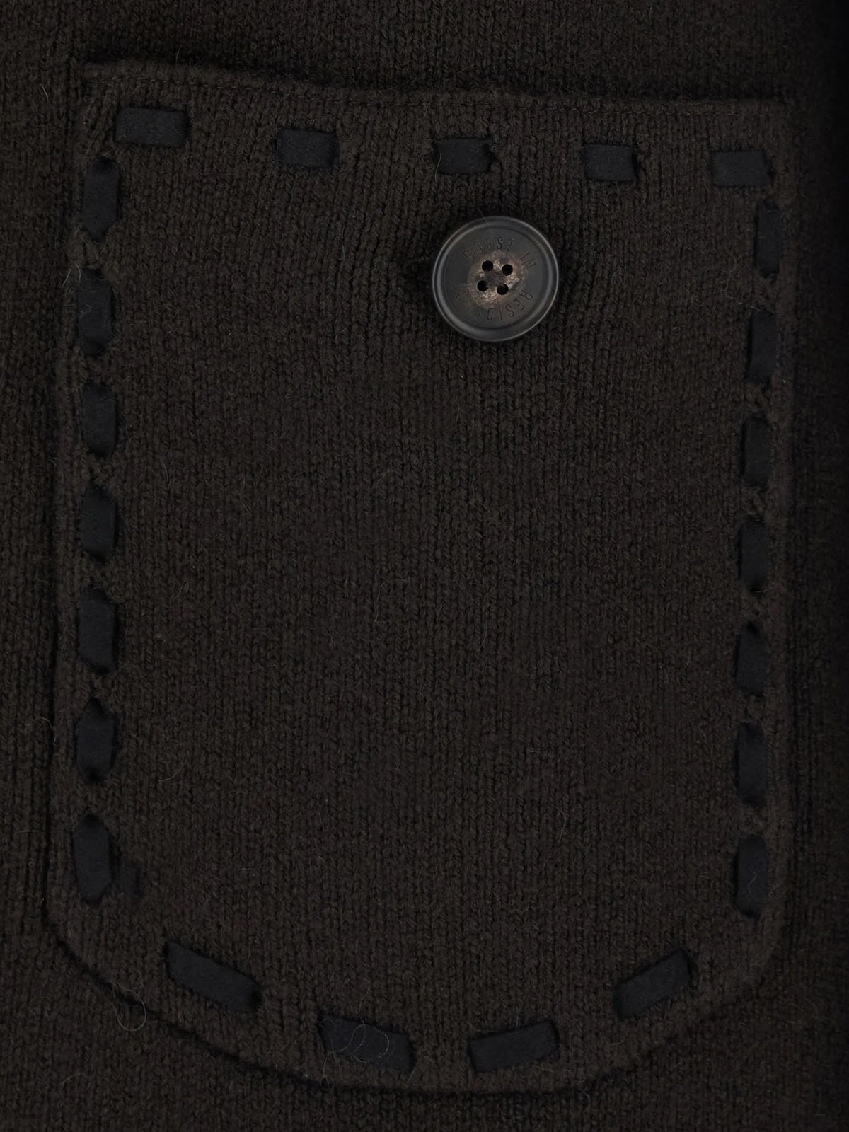 fringe-trimmed whipstitch cardigan