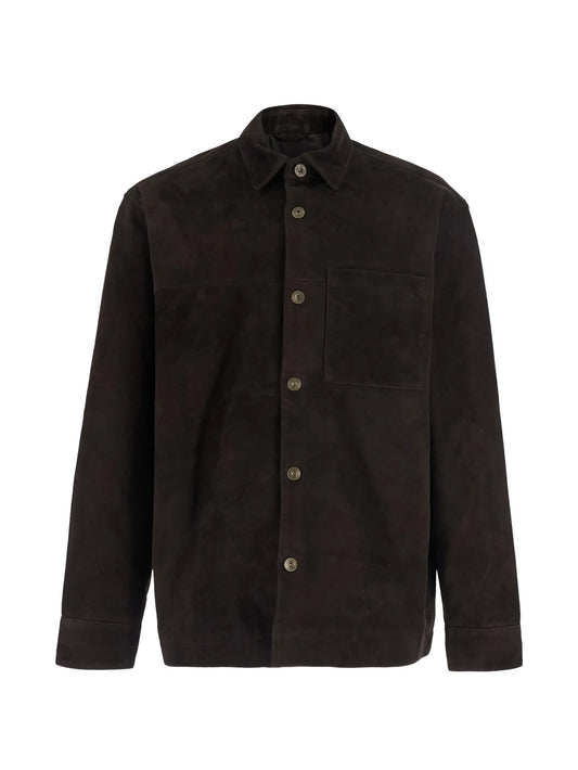 suede patch-pocket jacket