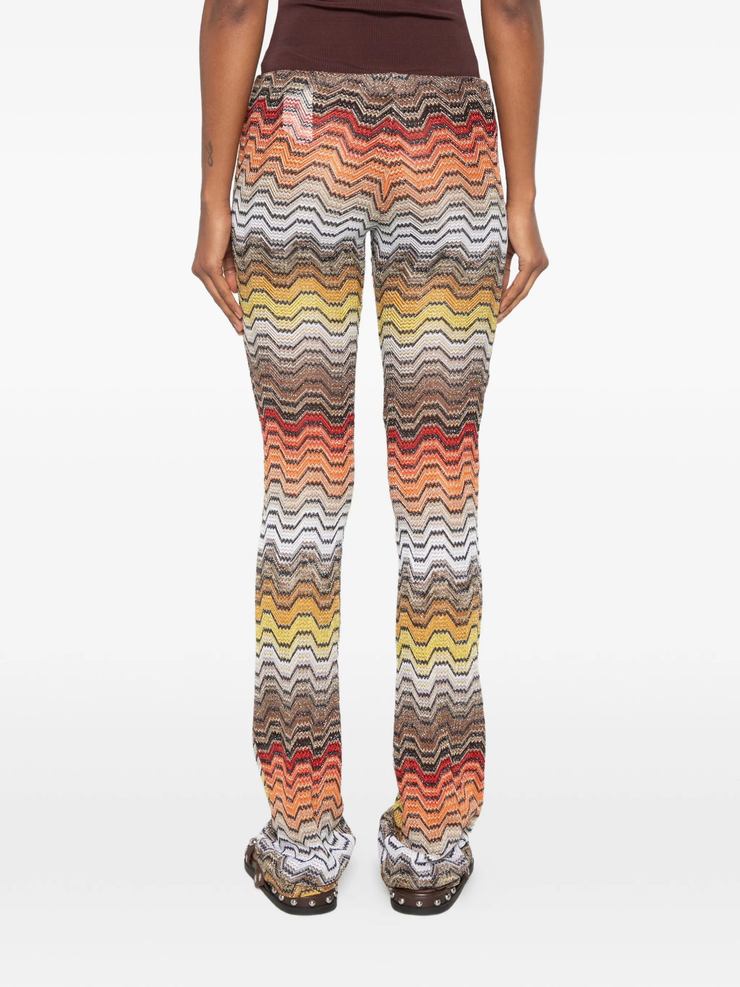zigzag-knit trousers