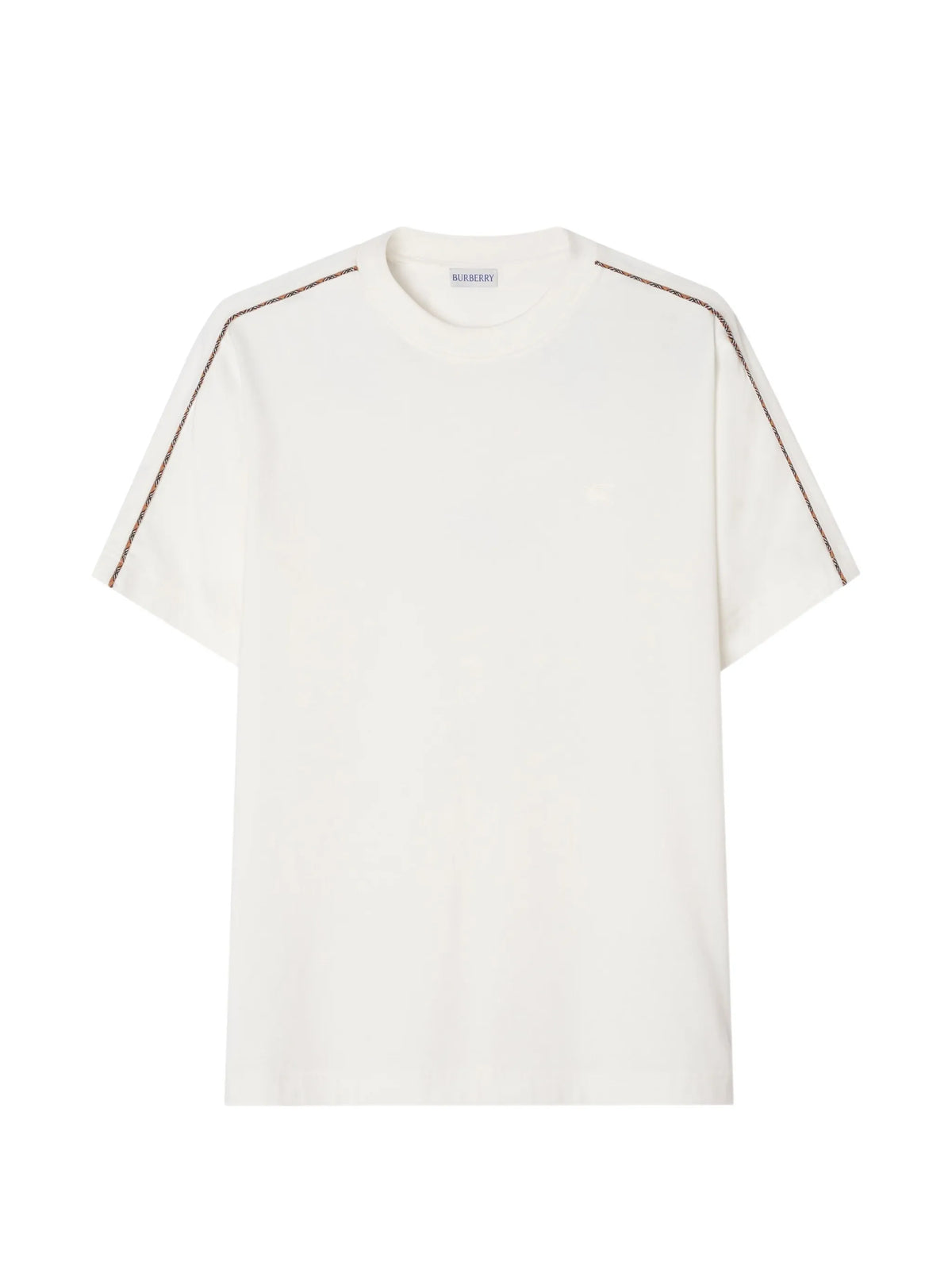 Check piping cotton T-shirt