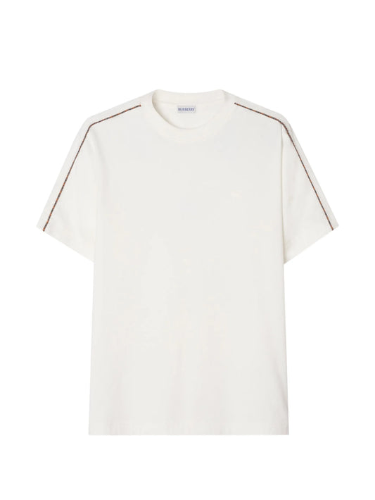Seth check-trim T-shirt