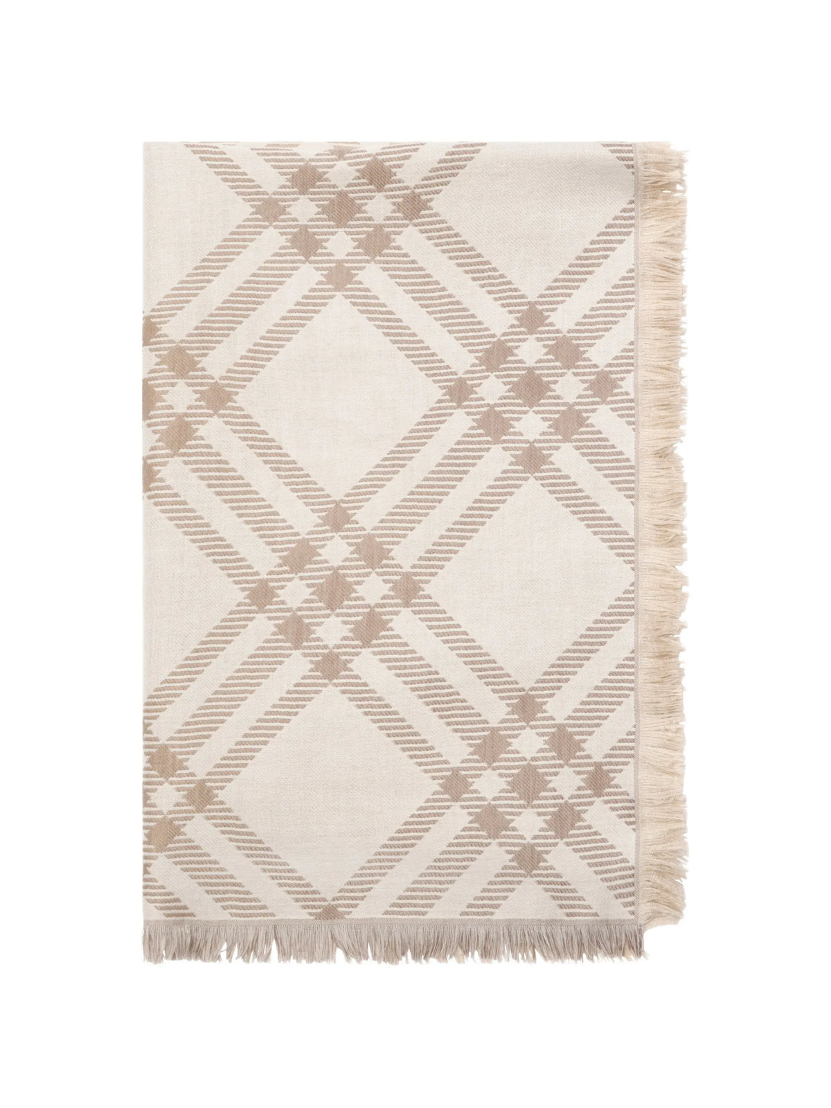 gradient Check wool silk scarf