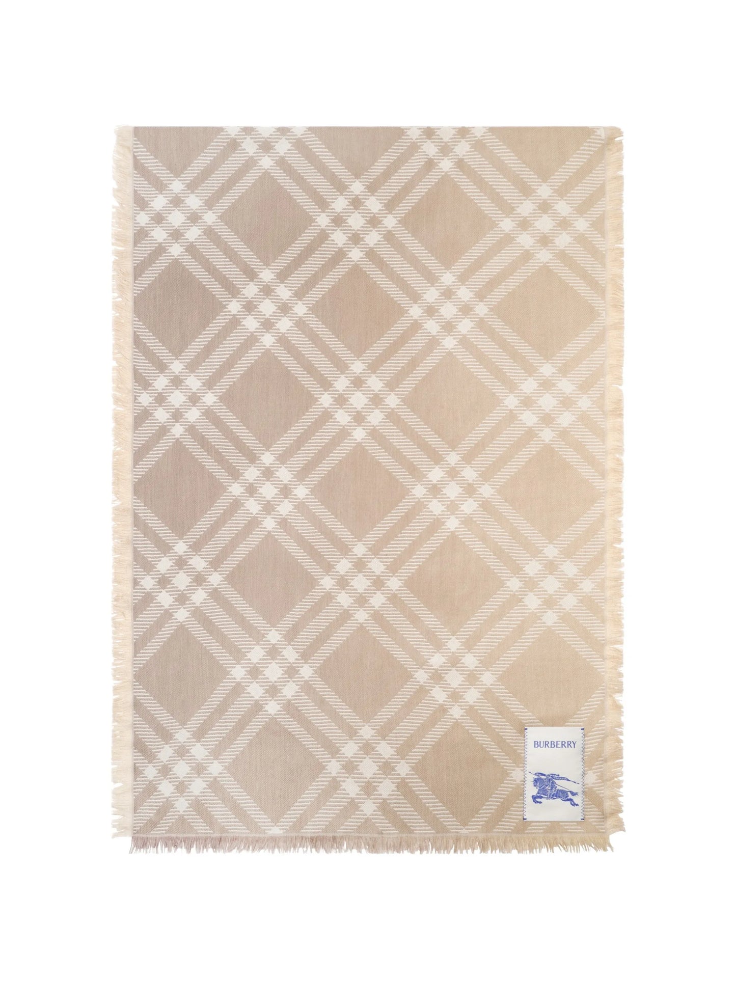 gradient Check wool silk scarf