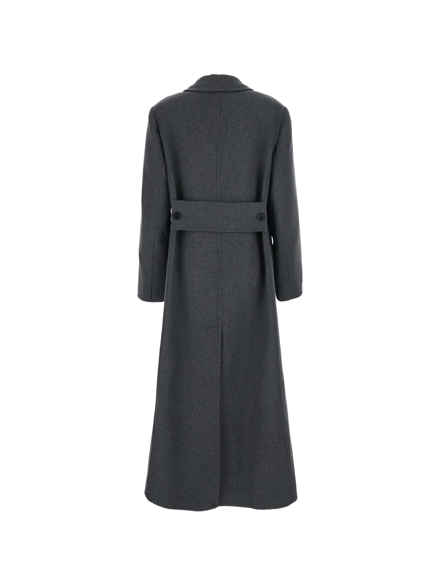double-breasted peaked-lapel coat