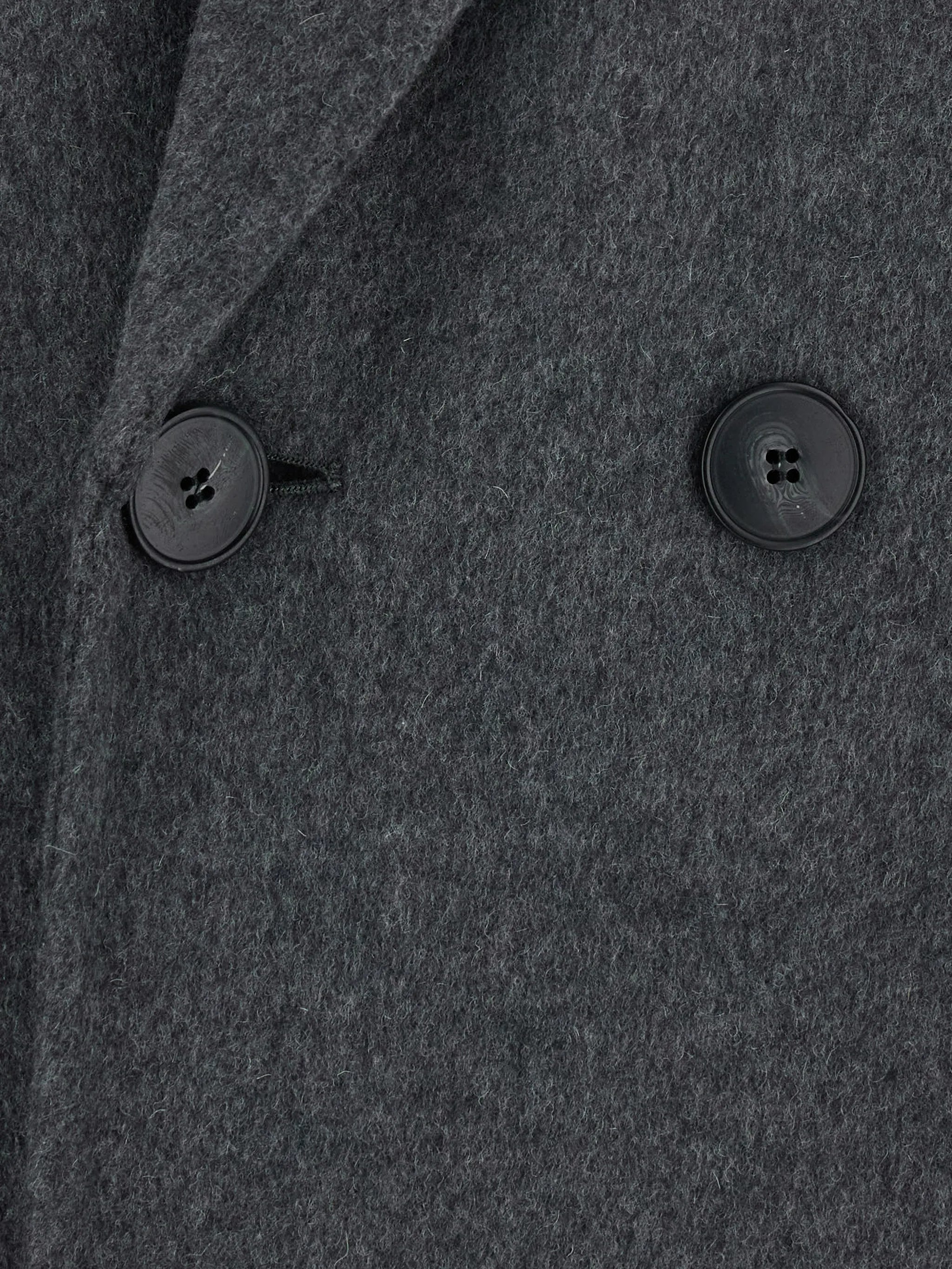 double-breasted peaked-lapel coat