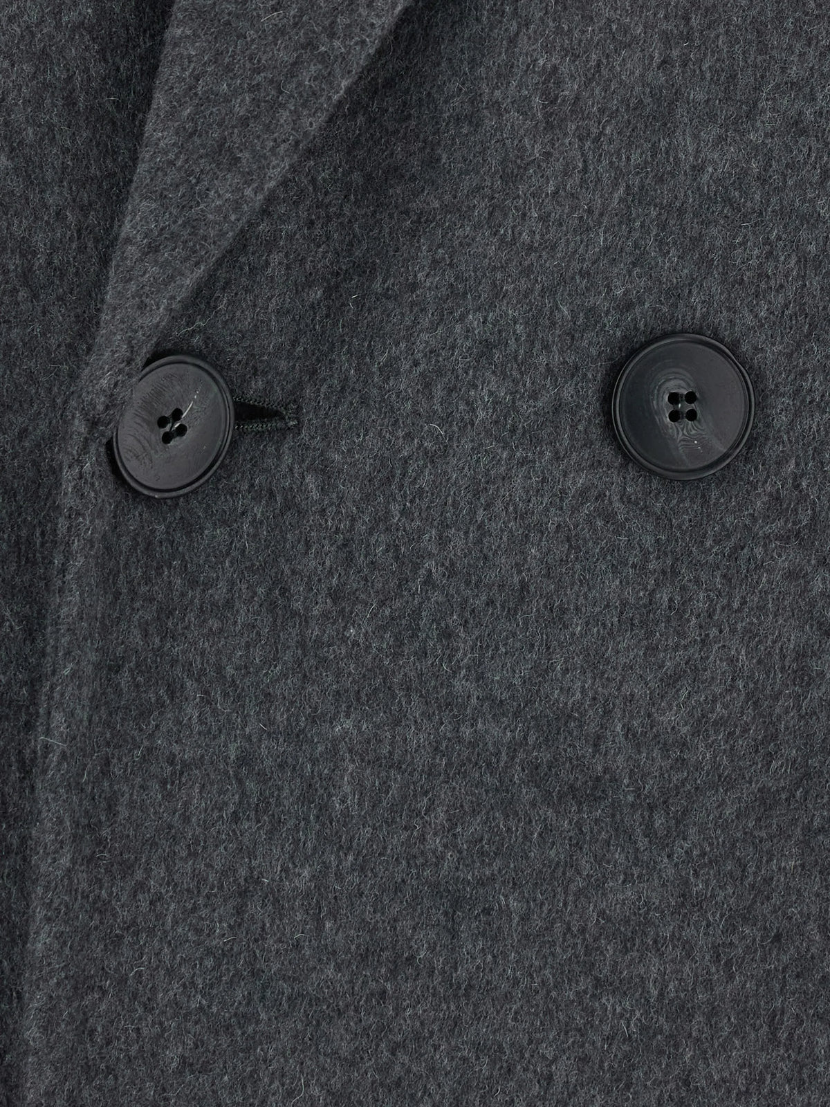 double-breasted peaked-lapel coat